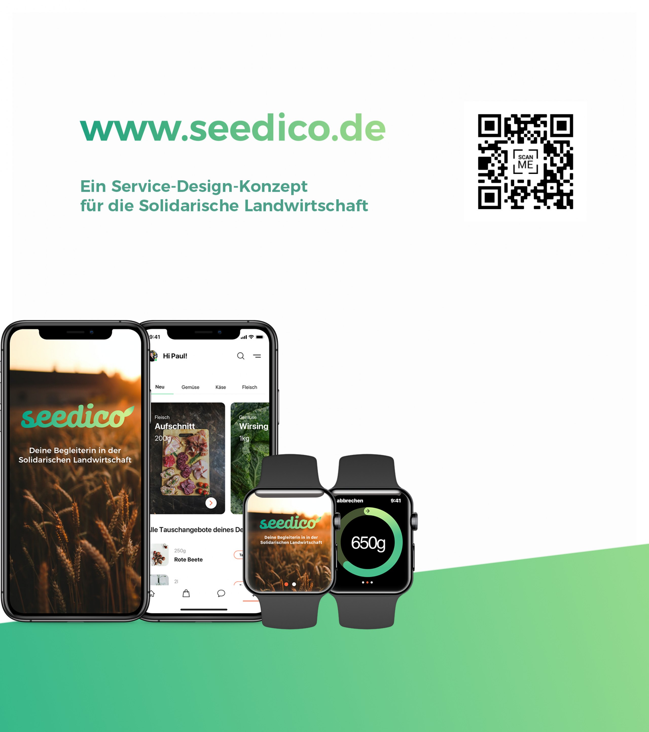 Deine Begleiterin in der Solidarischen Landwirtschaft – auf dem Smartphone, dem Desktop und der Apple Watch