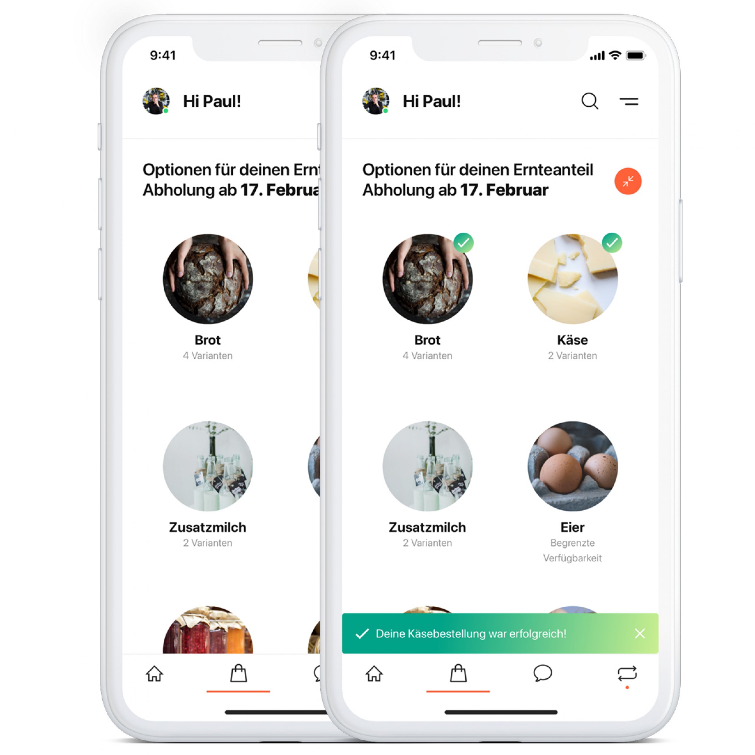 Deine Begleiterin in der Solidarischen Landwirtschaft – auf dem Smartphone, dem Desktop und der Apple Watch