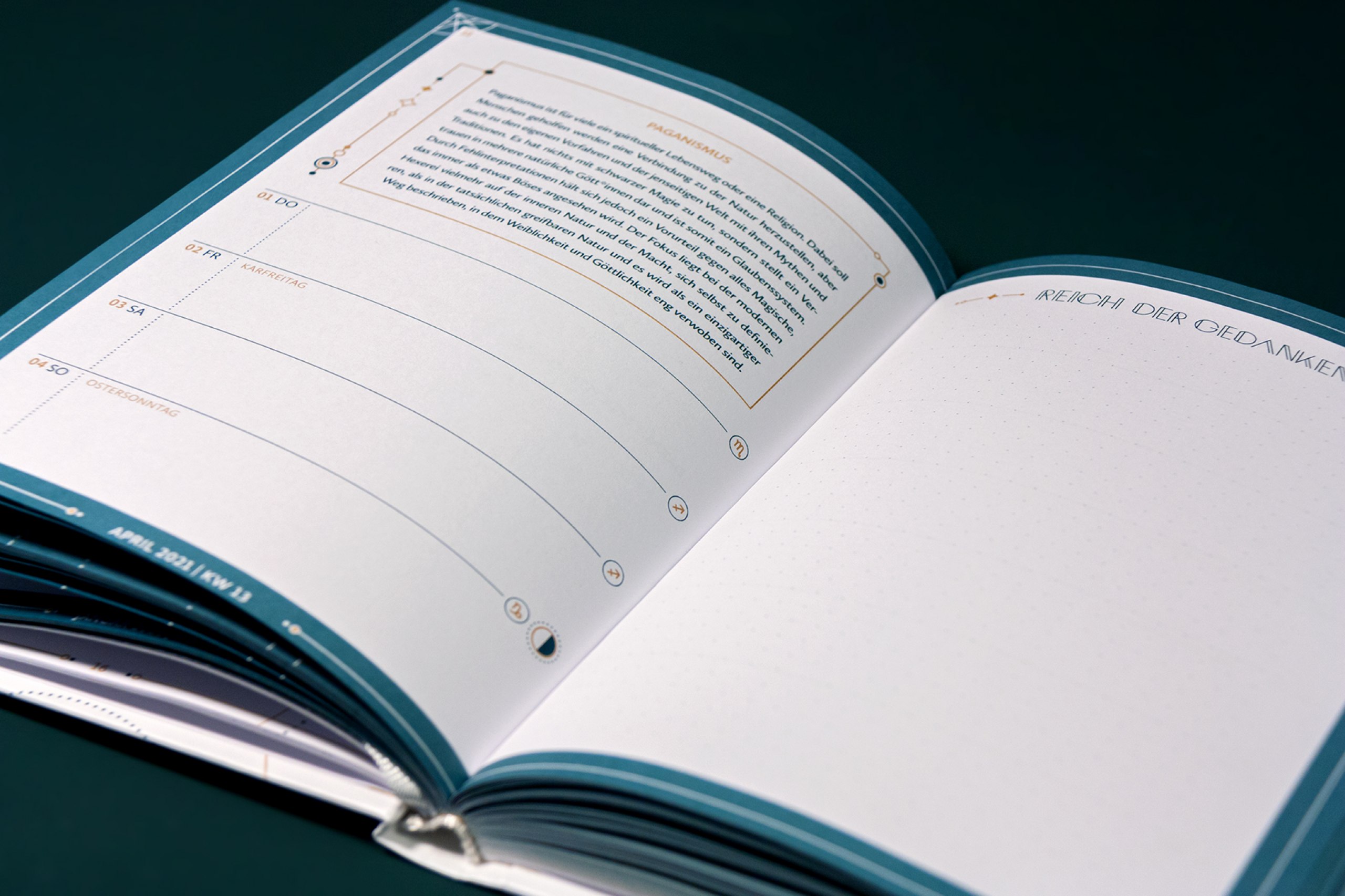 Illustrative und konzeptionelle Gestaltung eines Taschenkalenders