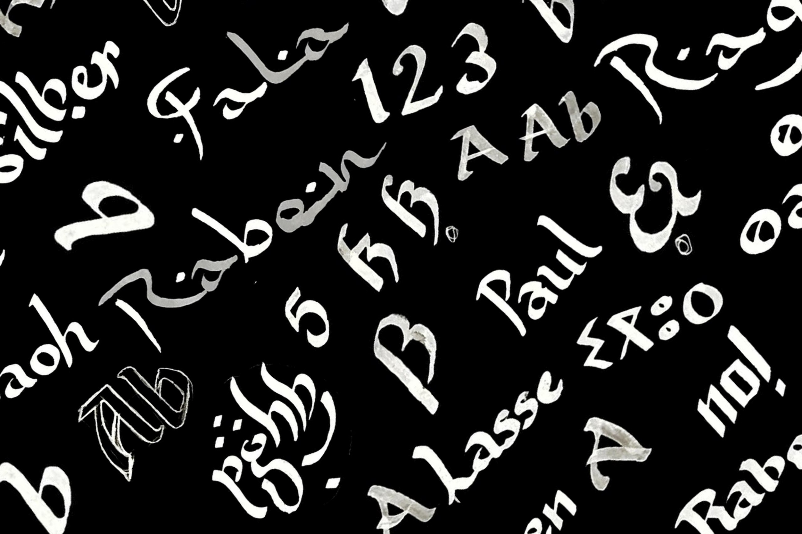 Das erzählerische Typeface der Farbe der Schatten