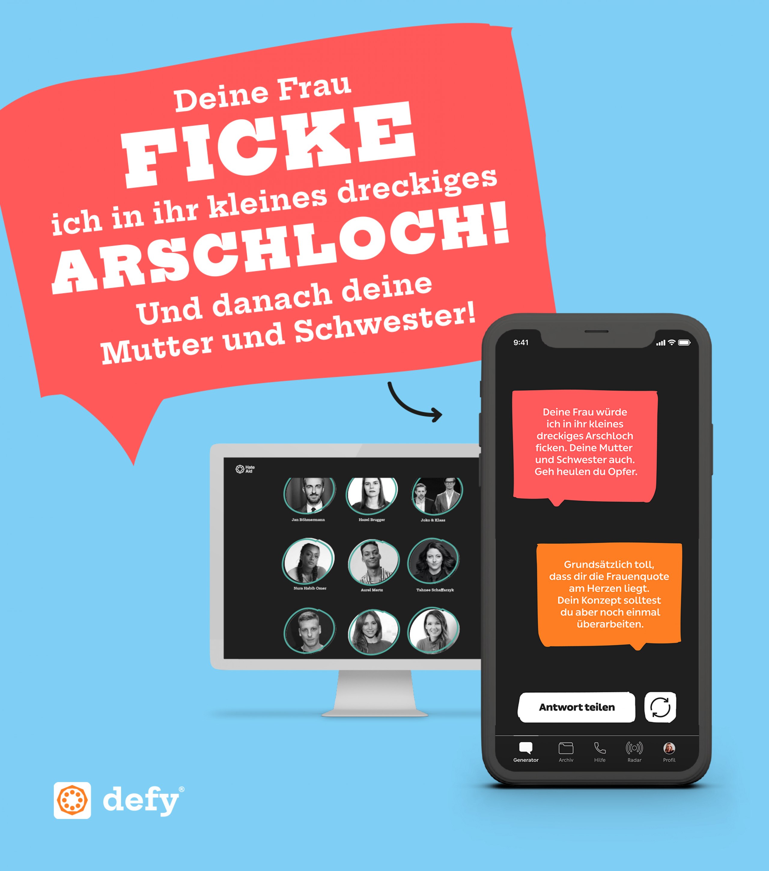 App und Einführungskampagne gegen Hate Speech