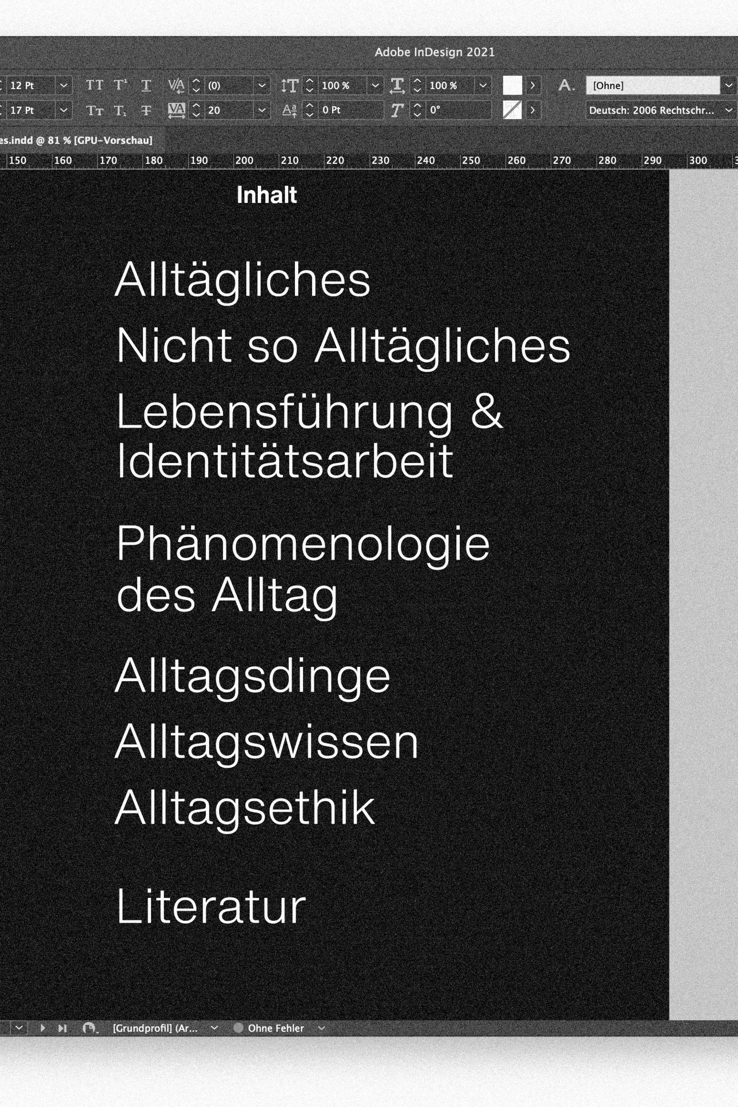 Ein Buch über die Eigenheiten des Alltags