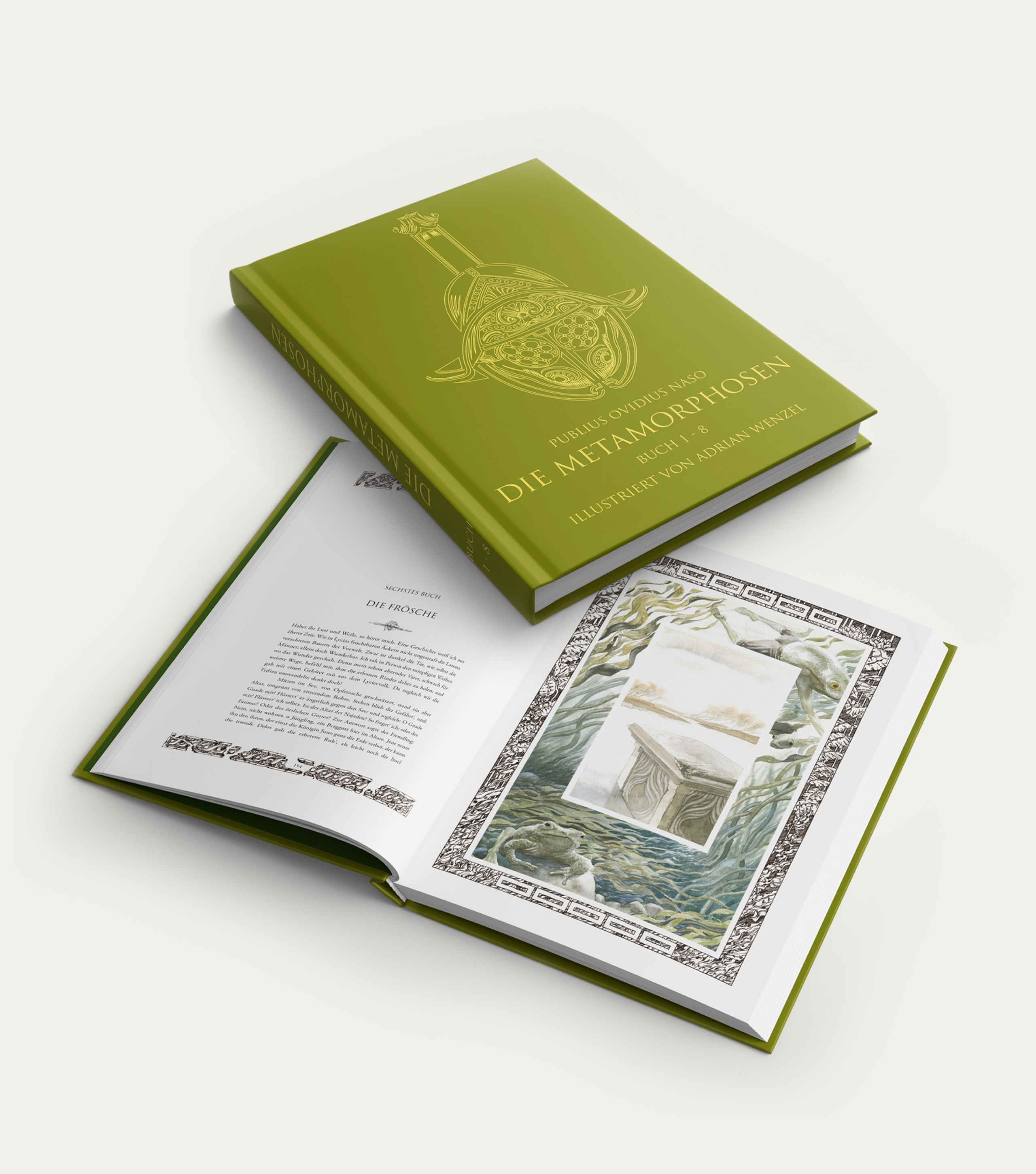 Illustrative und typografische Ausarbeitung in Form eines Buches