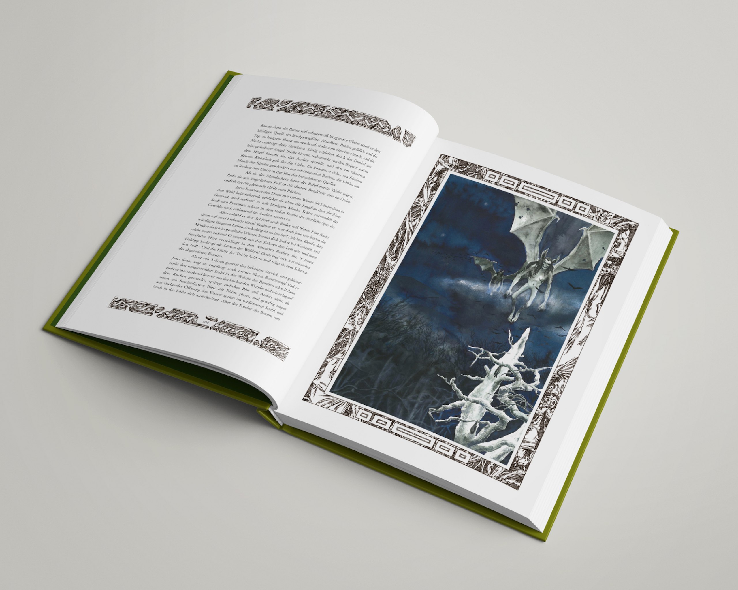 Illustrative und typografische Ausarbeitung in Form eines Buches