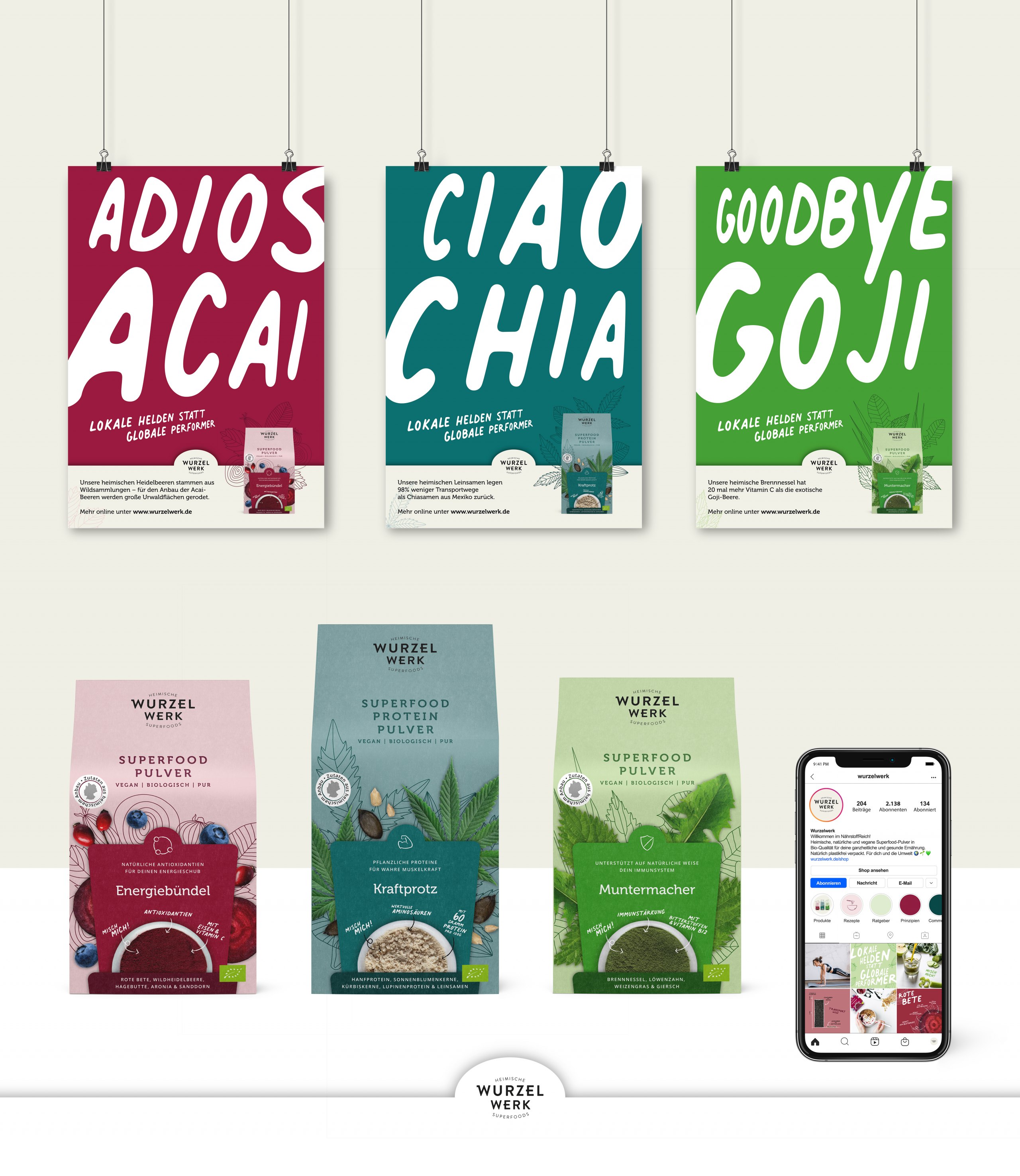 Packaging und Kommunikationskampagne für heimische Superfoods