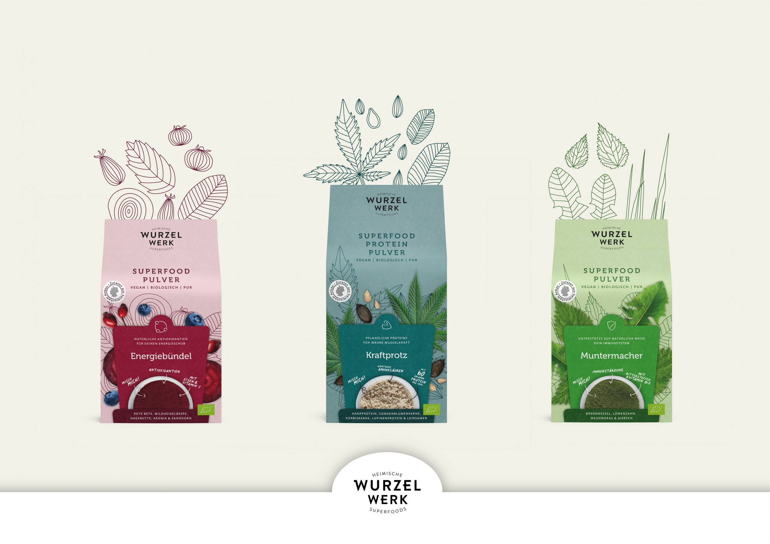 Packaging und Kommunikationskampagne für heimische Superfoods