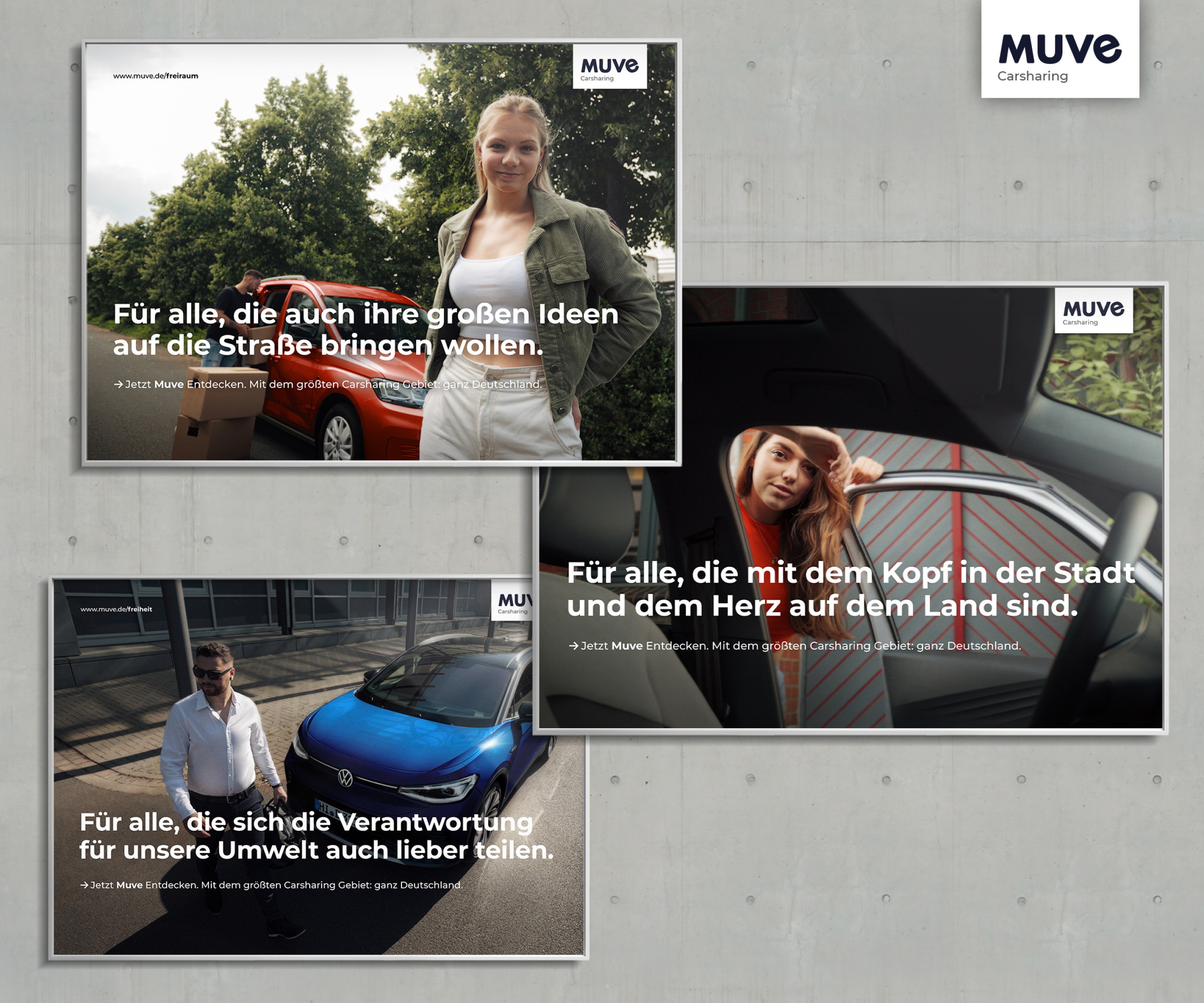360° Werbekampagne für den Carsharing Anbieter Muve