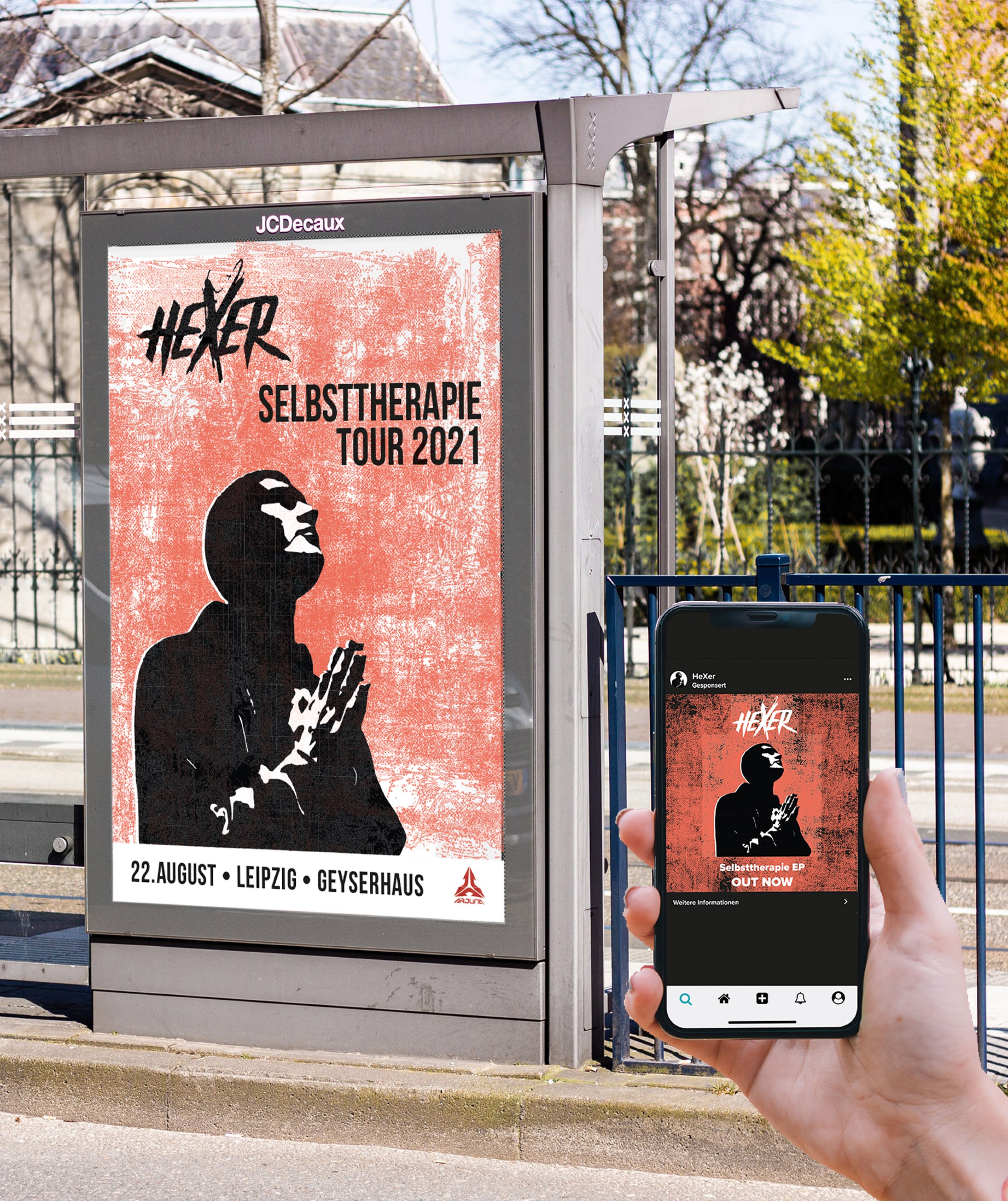 Eine crossmediale Kampagne für den Künstler HeXer