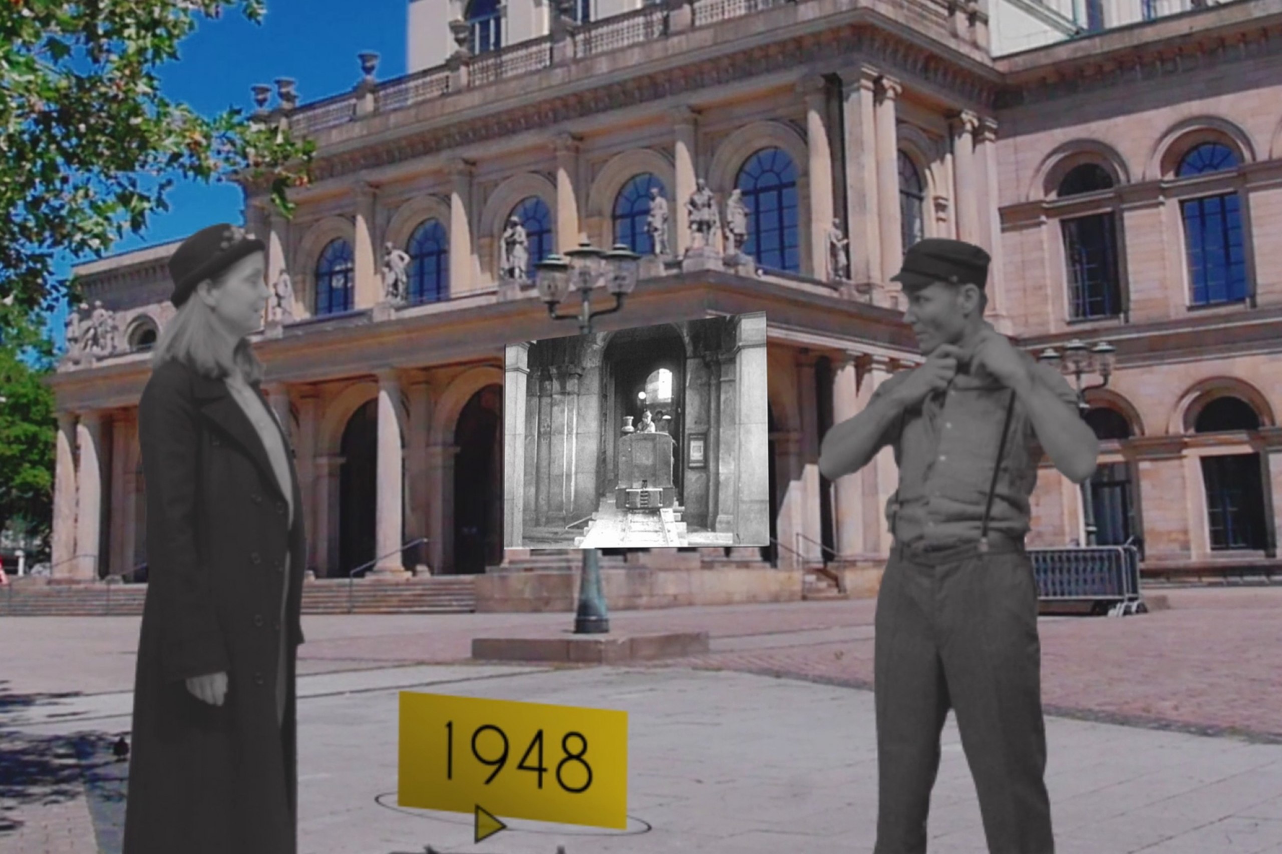 Dramaturgische Inszenierung von historischem Filmmaterial in Augmented Reality