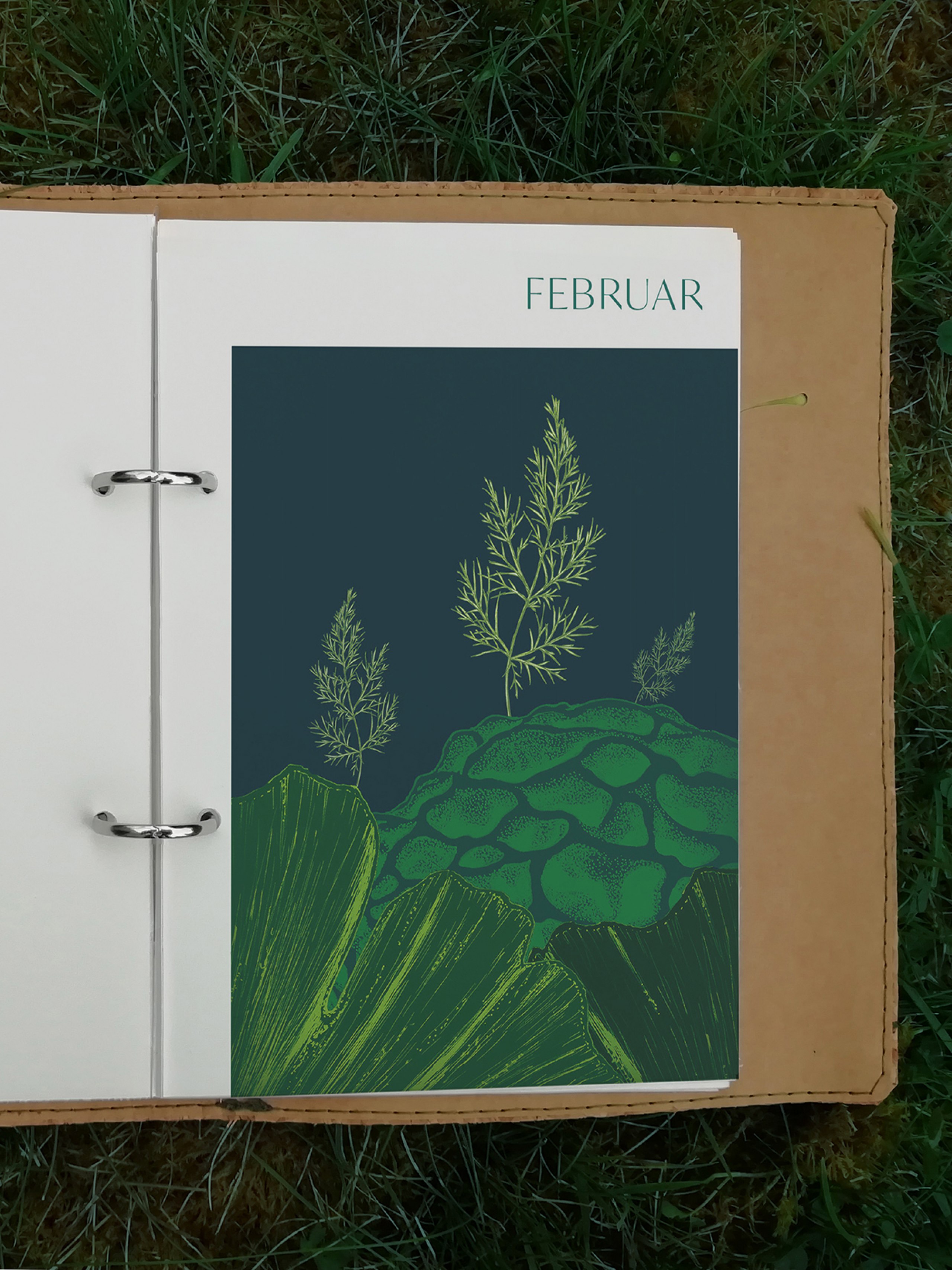 Konzeption, illustrative und typografische Gestaltung eines Taschenkalenders