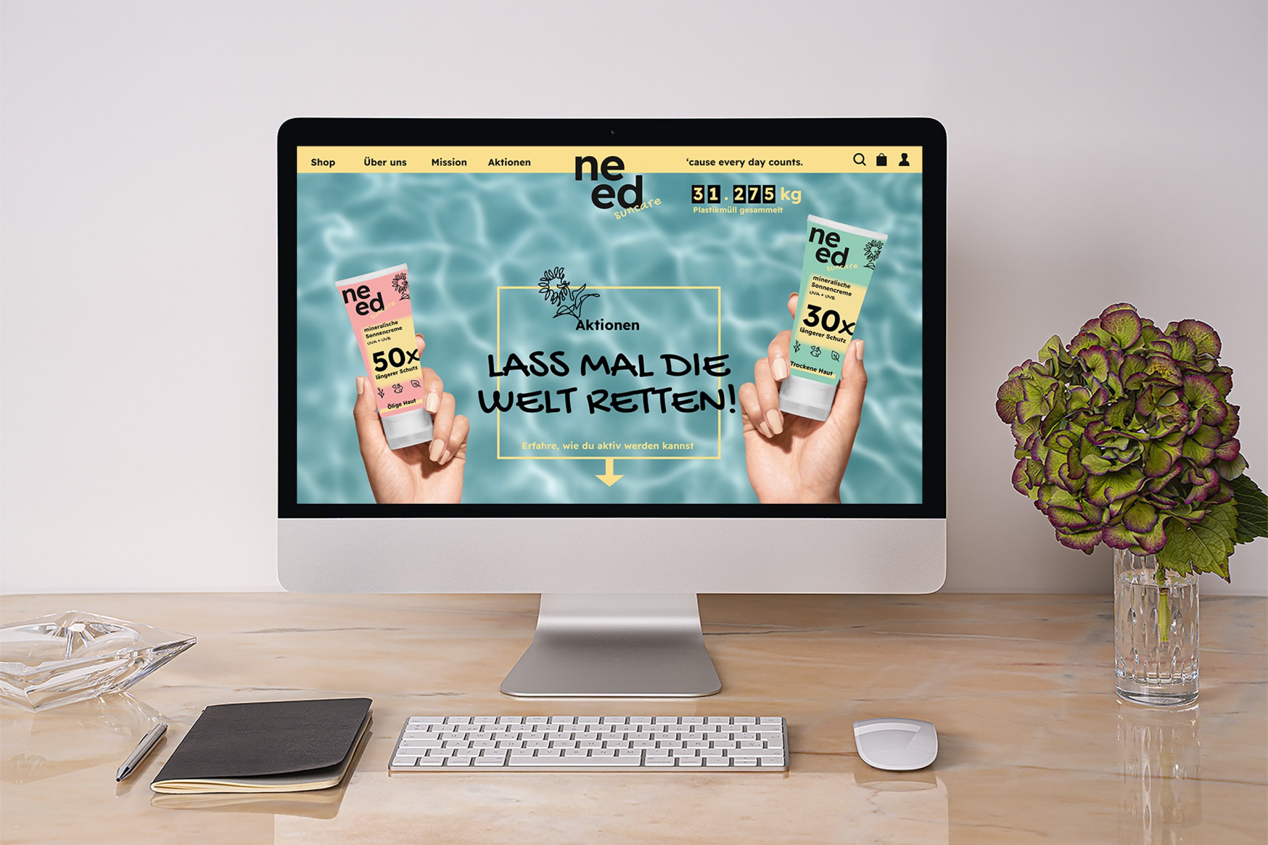 Branding und Packaging Design eines verantwortungsvollen Sonnenschutzmittels