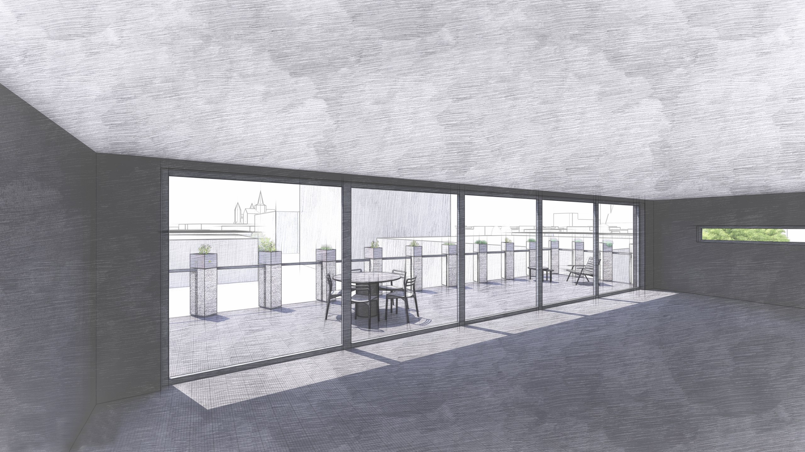 Eine Entwurfsarbeit für die Belebung der Erscheinungsweise neu erbauter Architektur