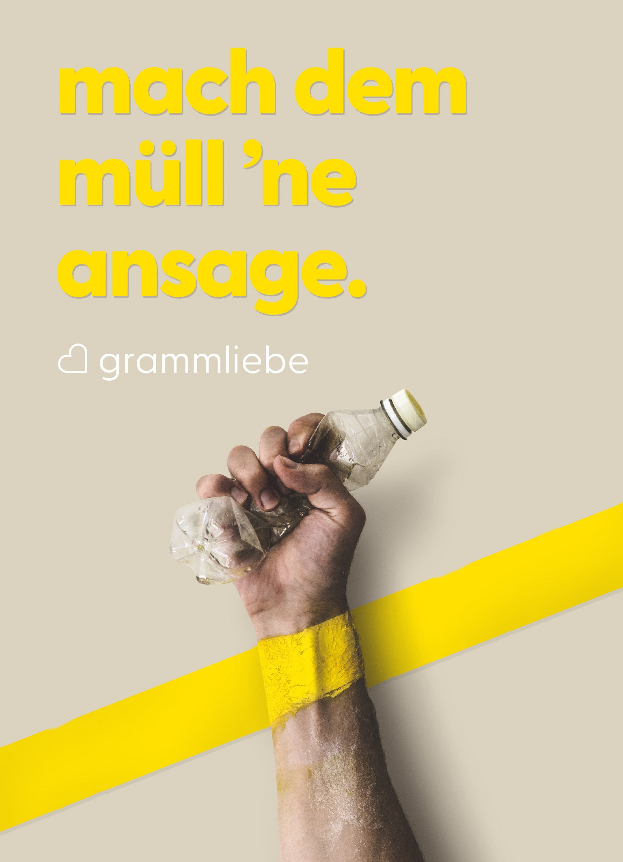 Ein grafisches Leitsystem zur Reduktion von Verpackungsmüll. Ambient-Kampagne für einen Unverpackt-Laden