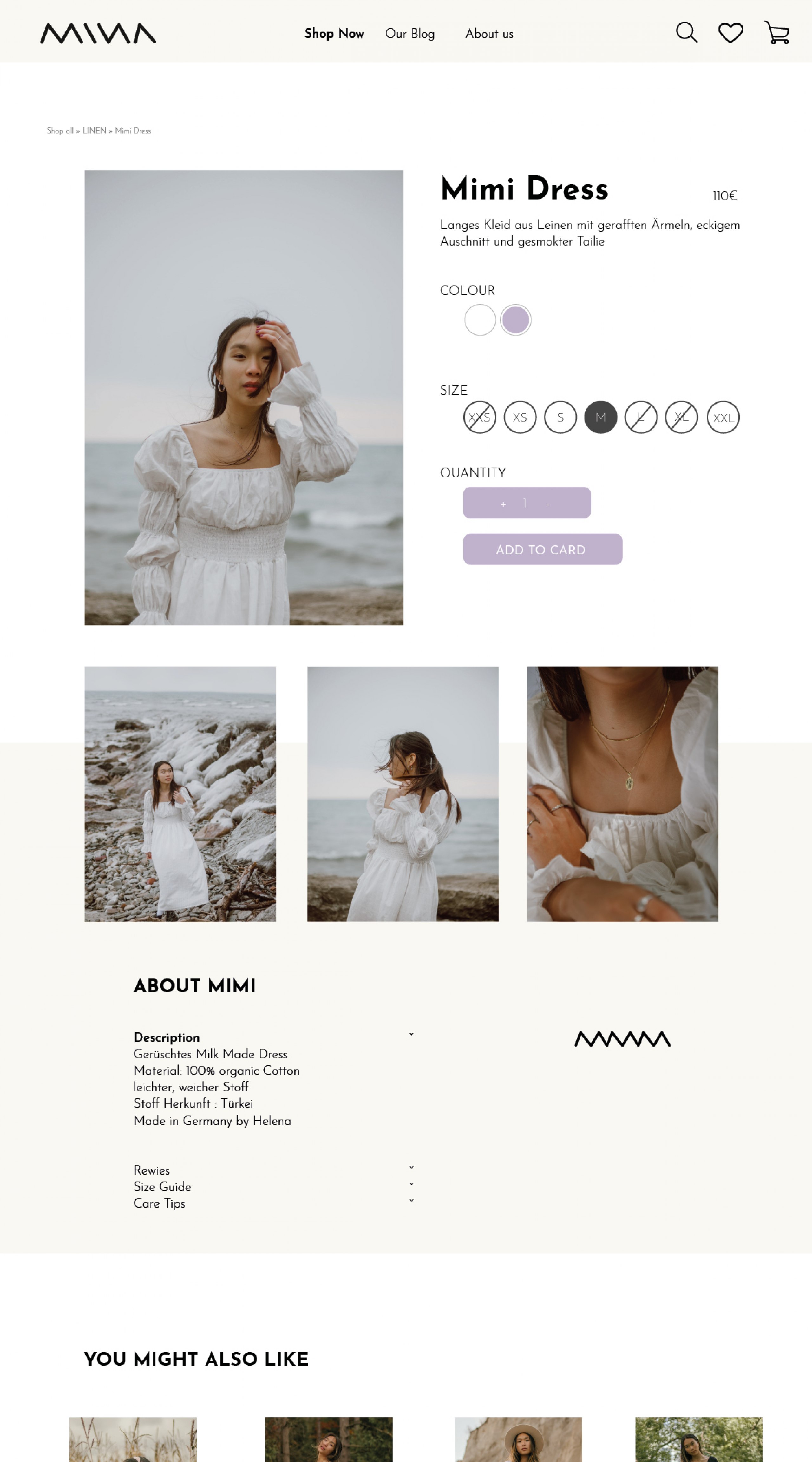 MINA ist eine nachhaltige, transparente und faire Brand die für zeitlose und minimalistische Mode steht