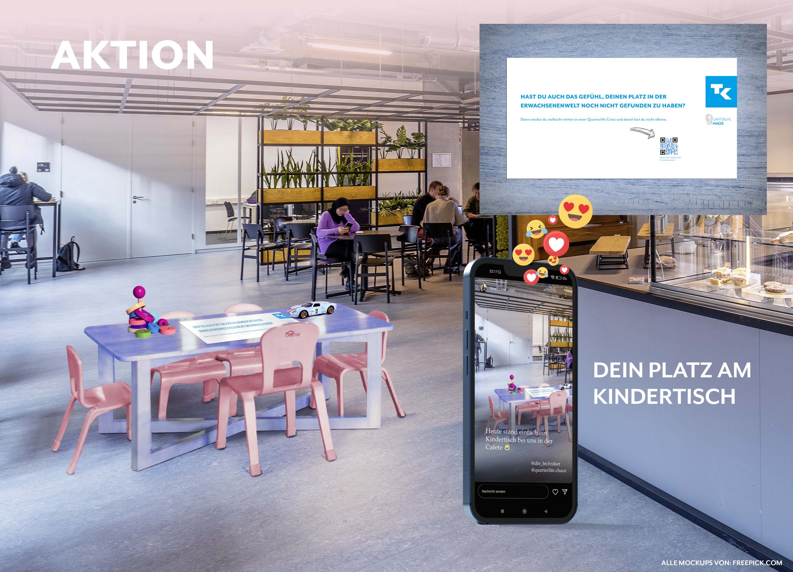 Gestaltung einer crossmedialen Kampagne, die auf das Phänomen Quarterlife Crisis aufmerksam machen soll
