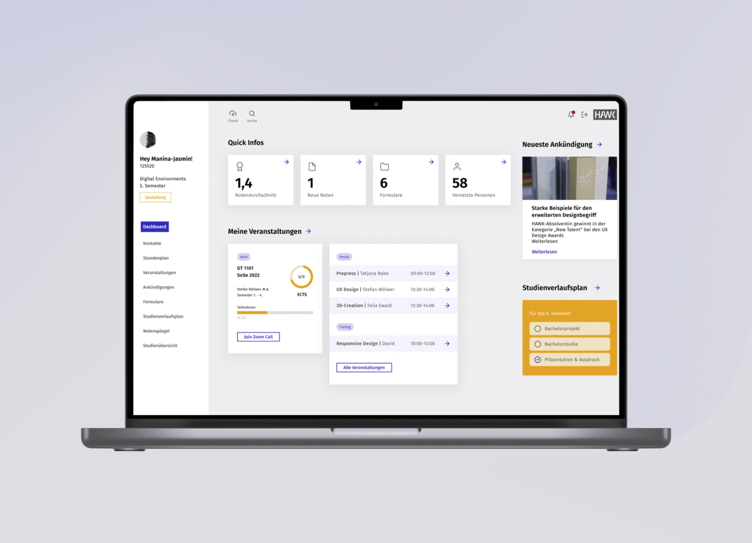 Anwendungsbezogene Weiterentwicklung und Implementierung eines Design Systems im Hochschulkontext der HAWK