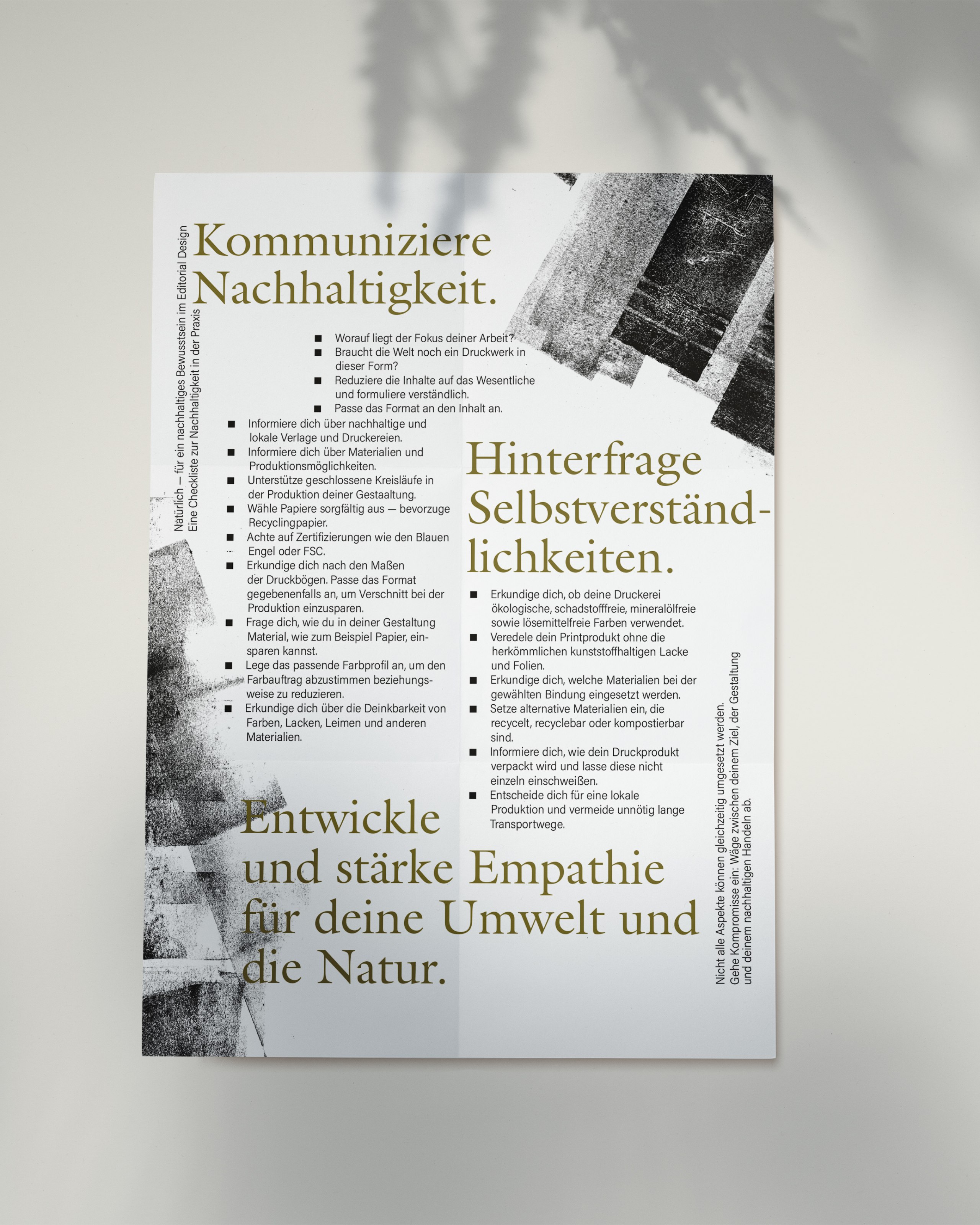 Für ein nachhaltiges Bewusstsein im Editorial Design