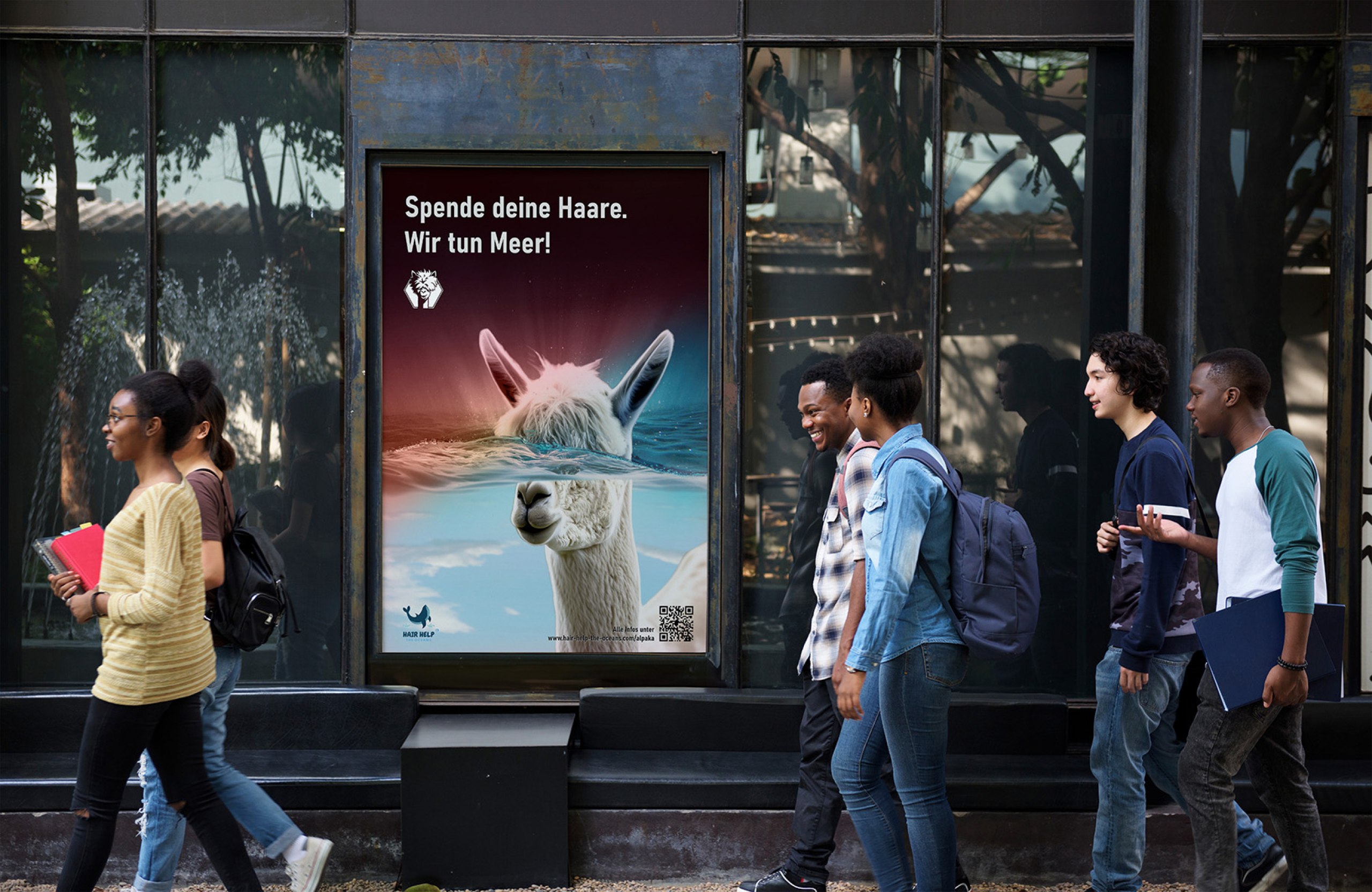 Kampagne für HAIR HELP the Oceans
