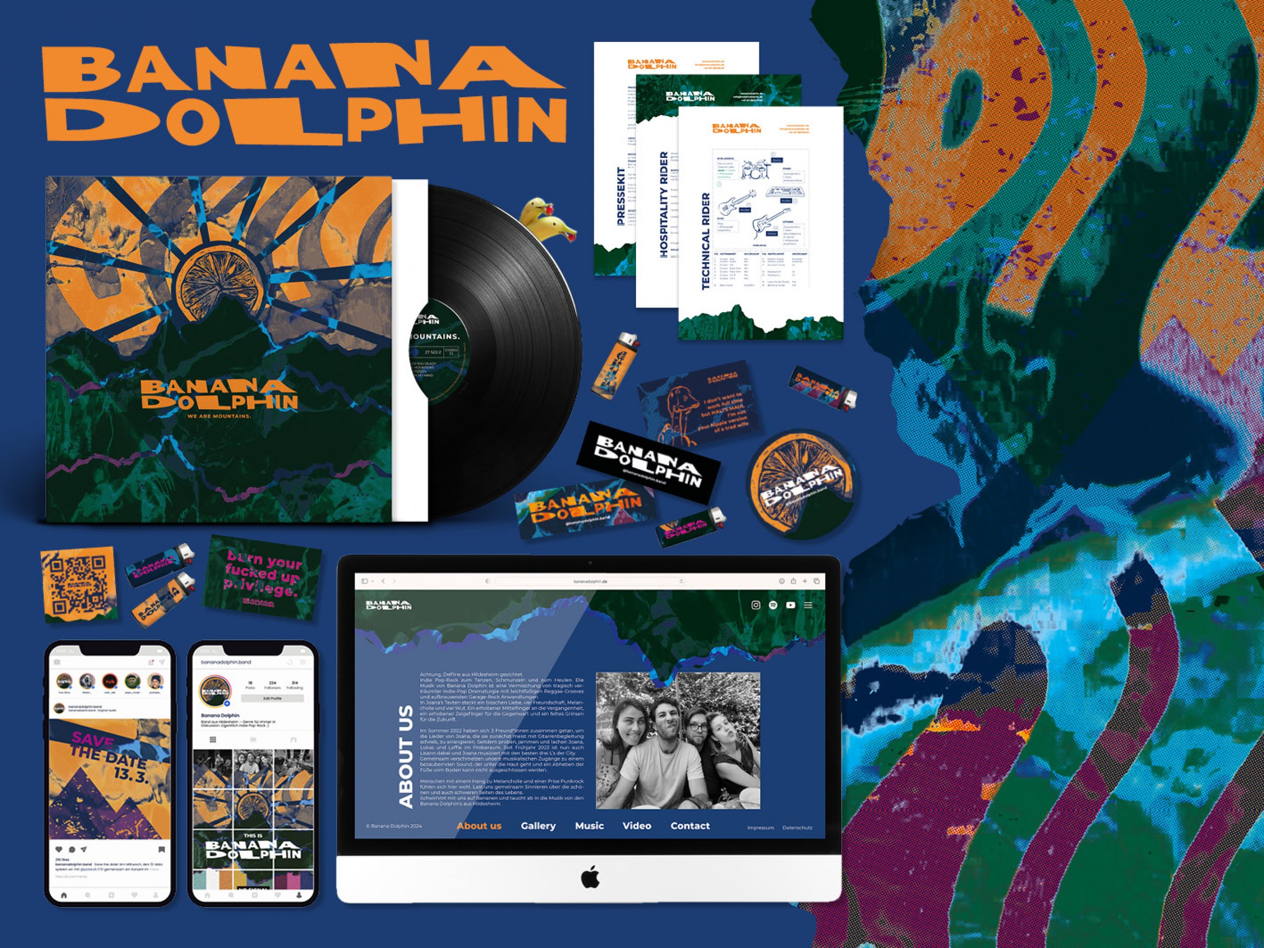 Das visuelle Auftreten für eine Indie Pop-Rock Band