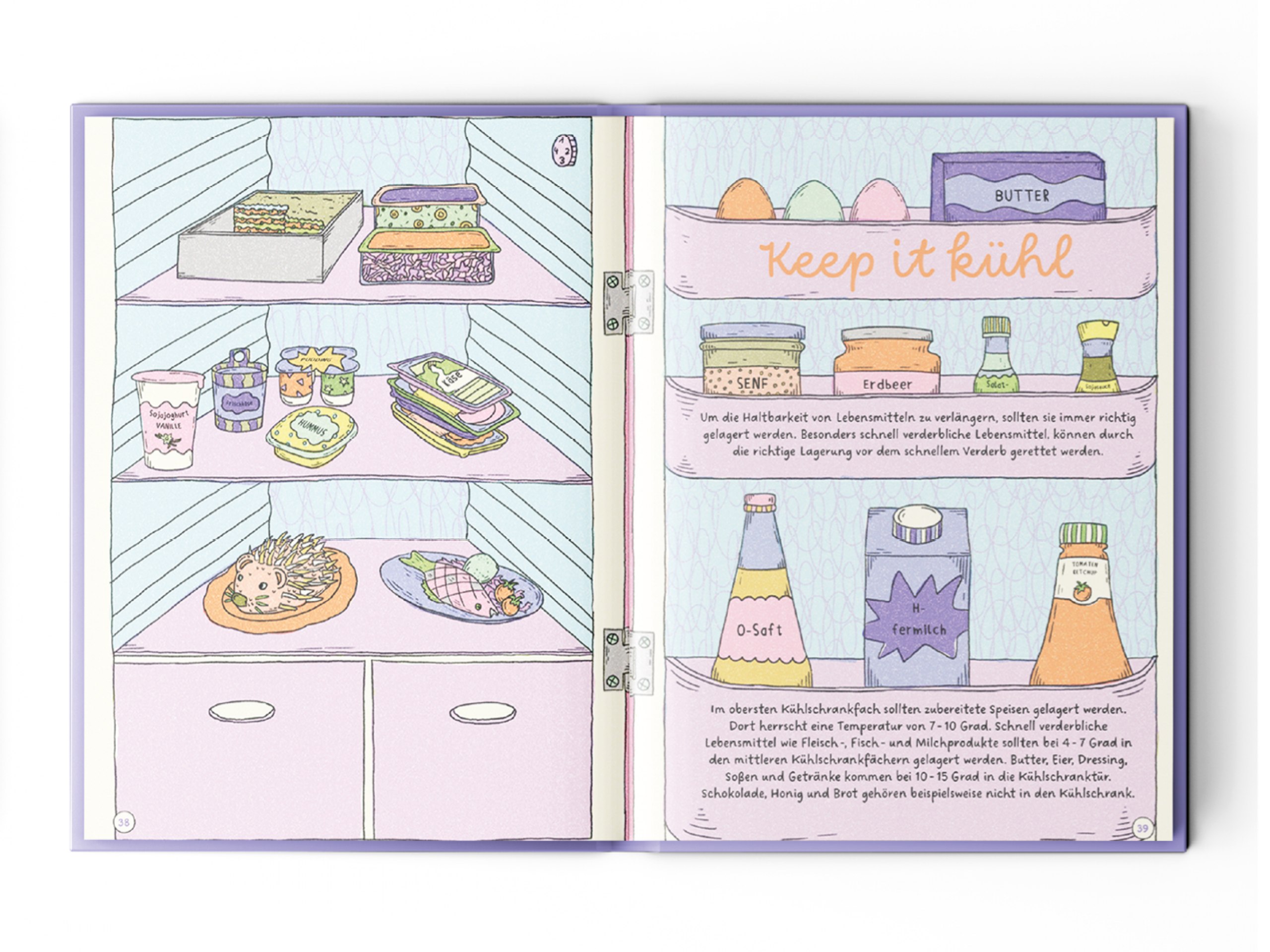 Gestaltung und Illustration eines Buches zum Thema Lebensmittelverschwendung