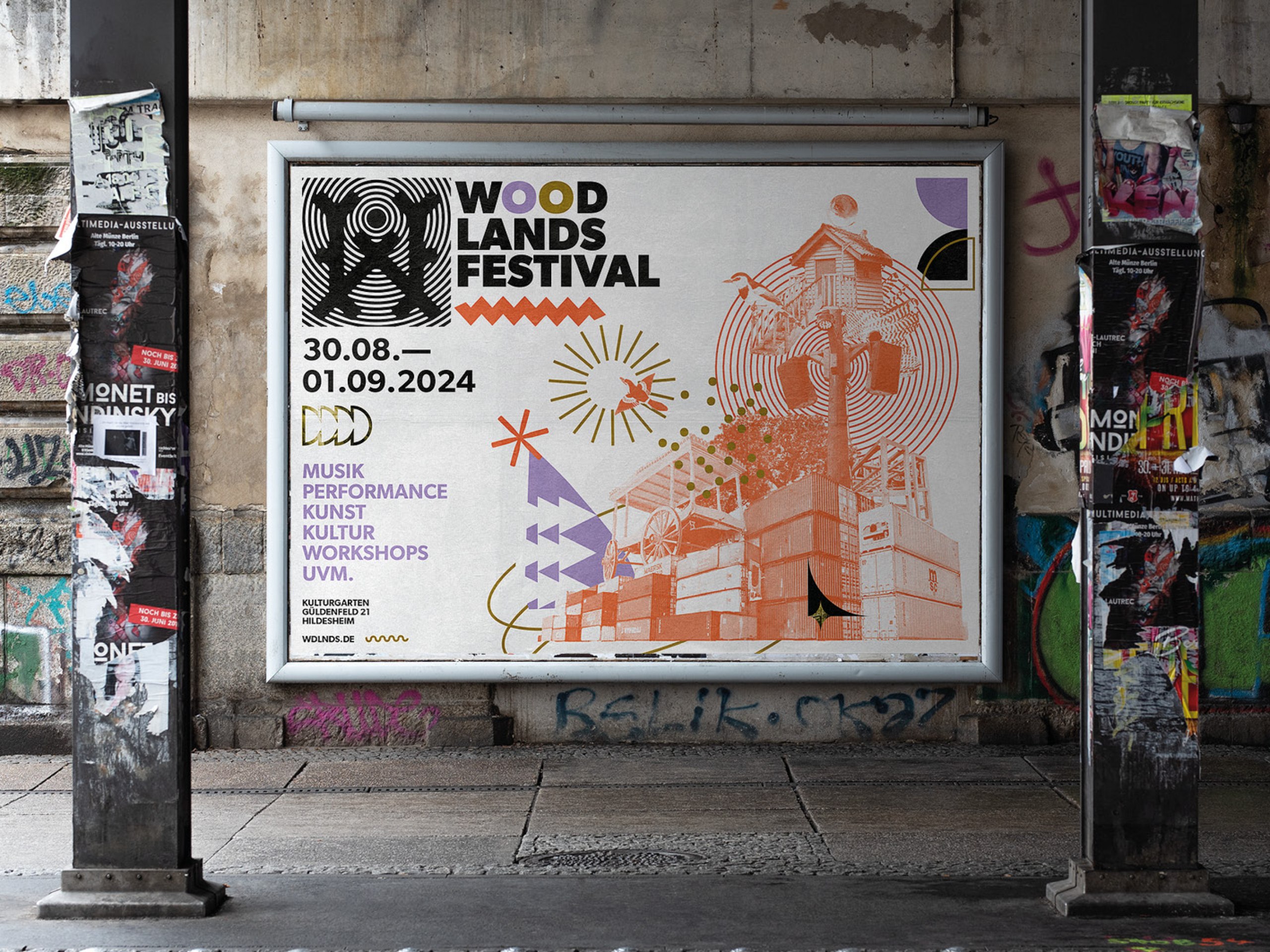 Gestaltungskonzept für das Eröffnungsfestival des Woodlands Kulturgartens