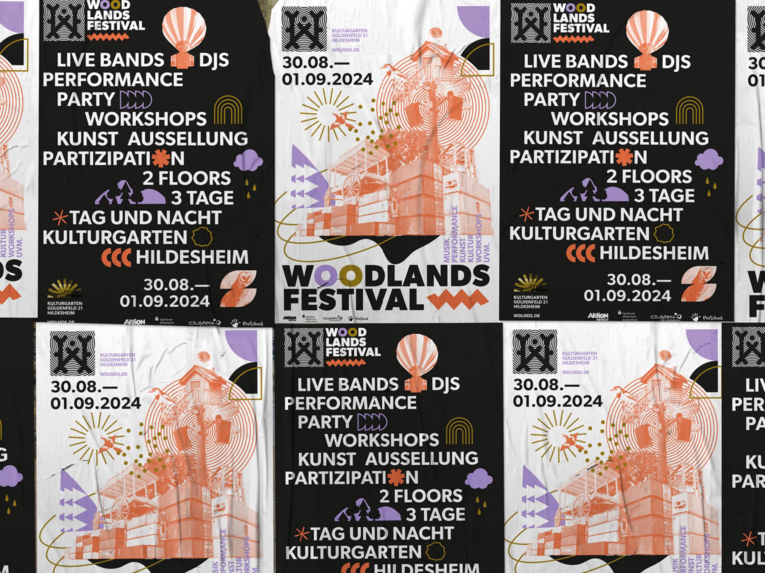Gestaltungskonzept für das Eröffnungsfestival des Woodlands Kulturgartens