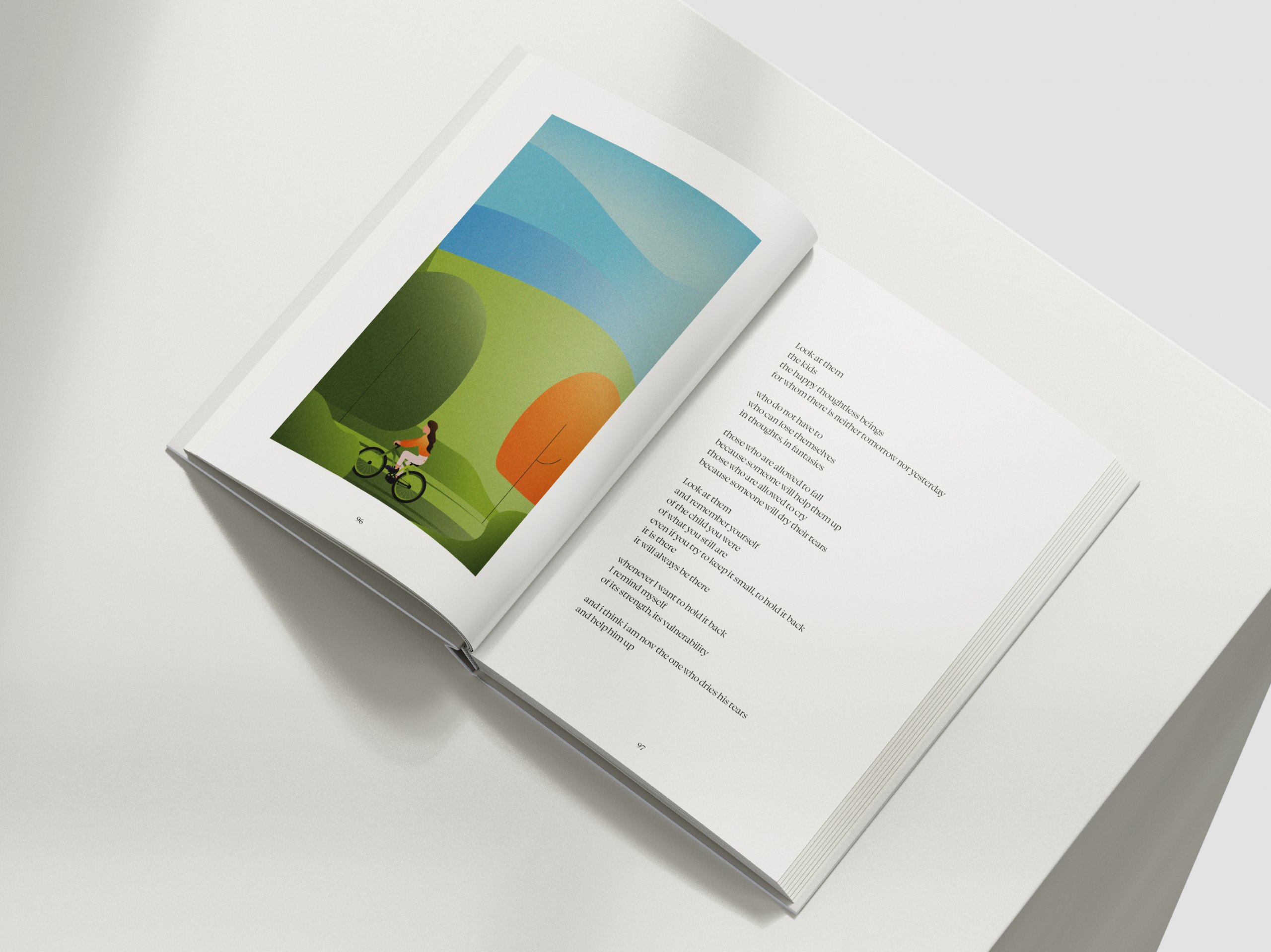 design and illustration of a book about a journey of self-love