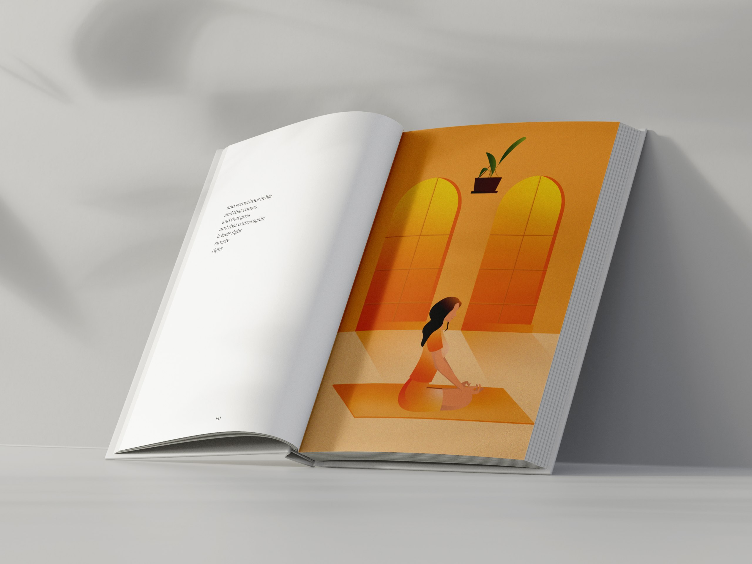 design and illustration of a book about a journey of self-love