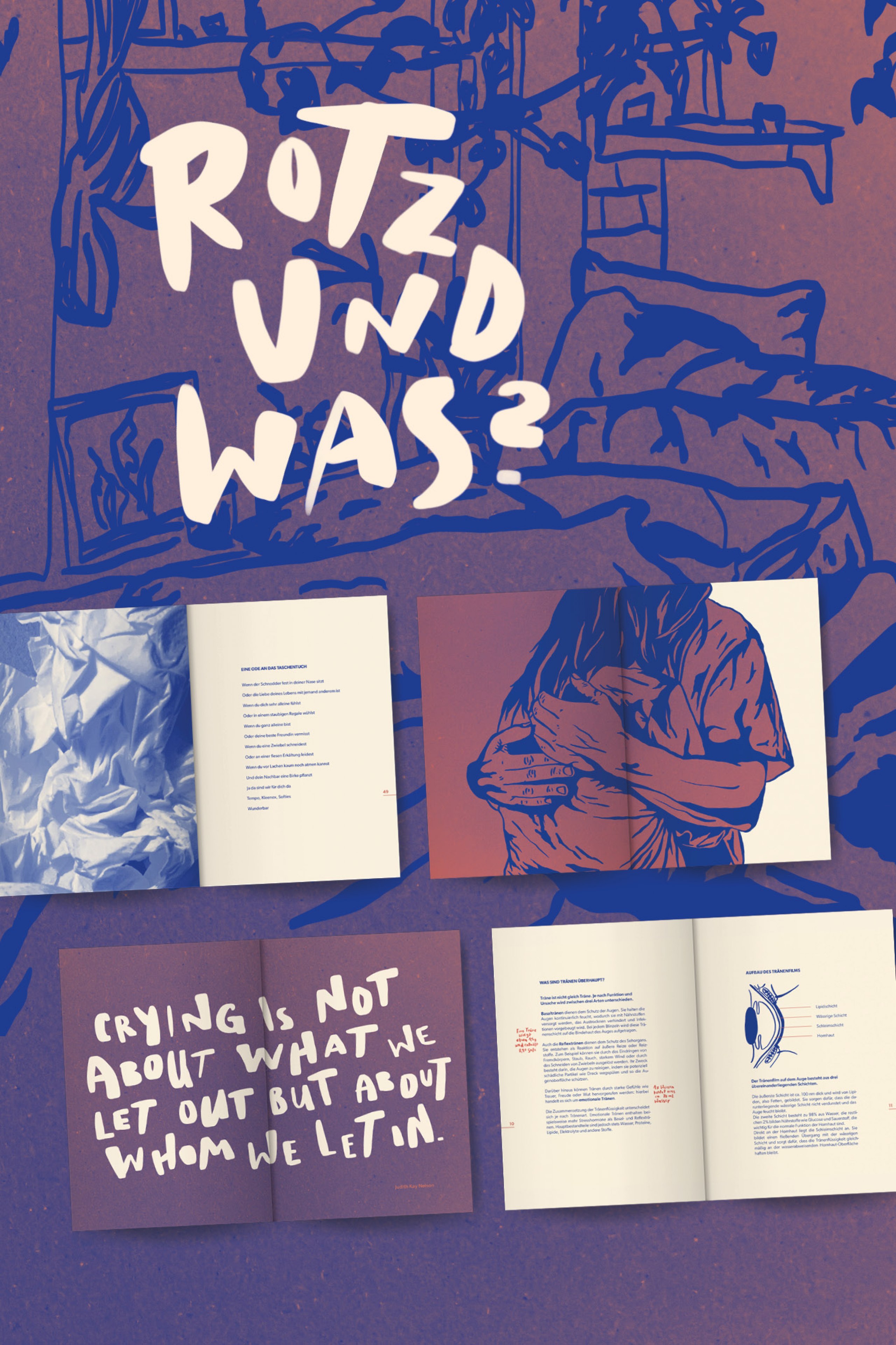 Konzeption und Gestaltung eines Buches zum Thema Weinen