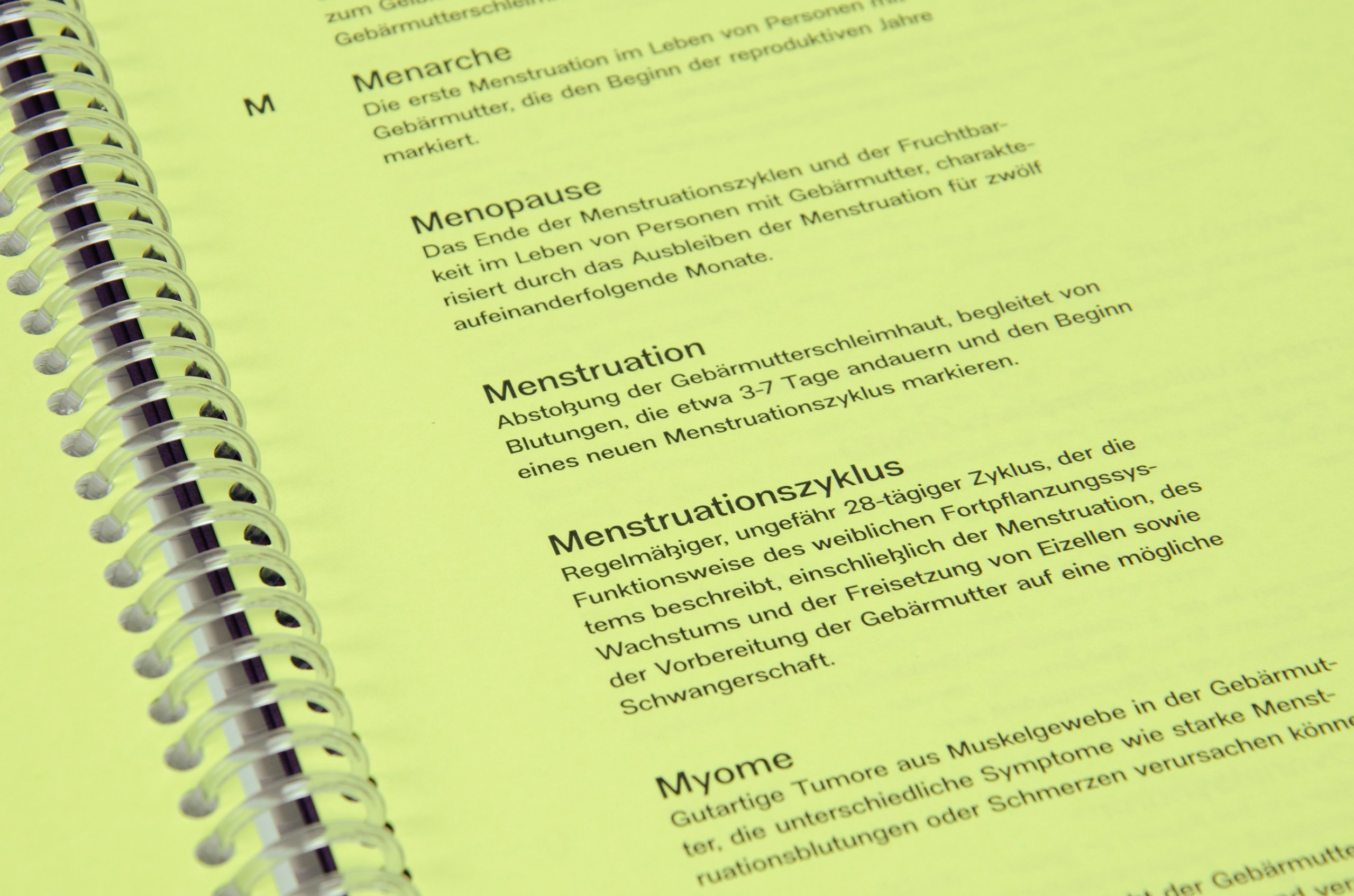 Konzeption und Gestaltung eines Handbuchs zum Menstruationszyklus