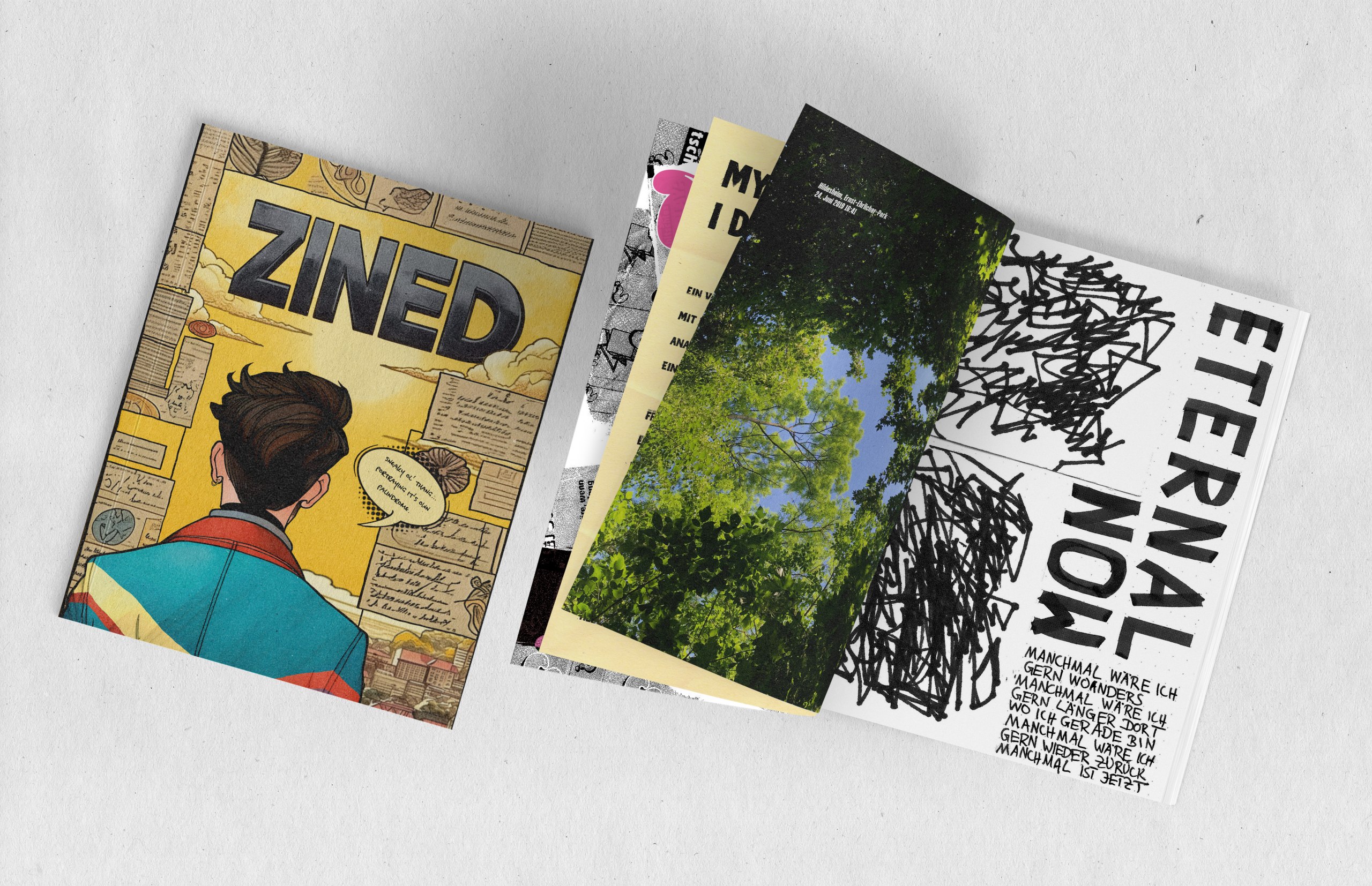 A Zine, portraying it's palindrome.