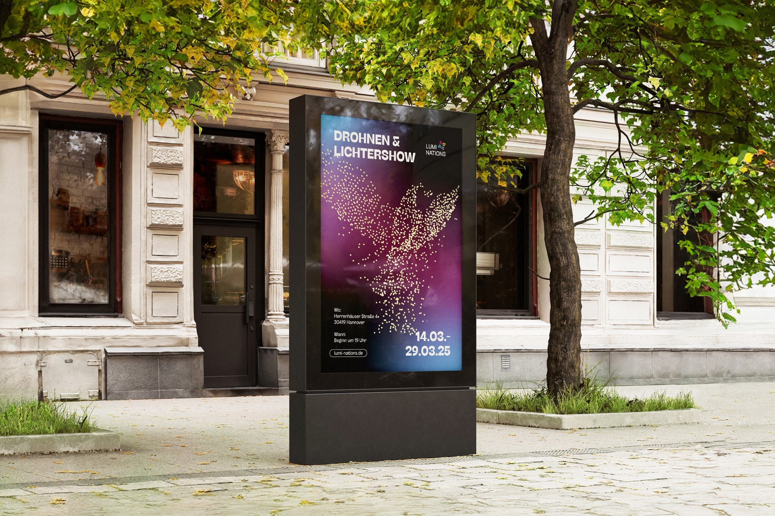 Rebranding des Internationalen Feuerwerkswettbewerbs Hannover mit Drohnen- und Lichtershow