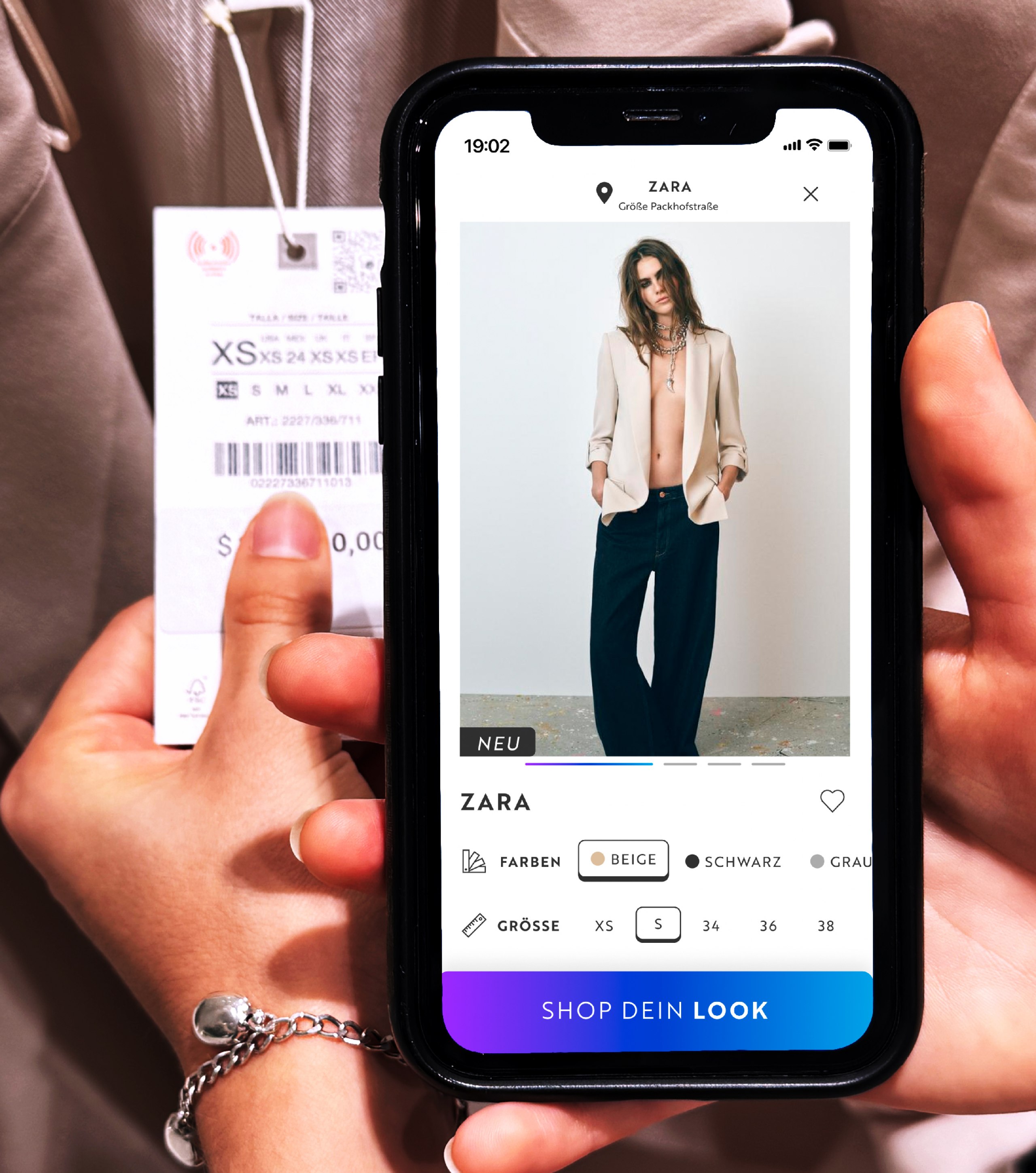 UI-Redesign einer "Phygital" eco-clothing app