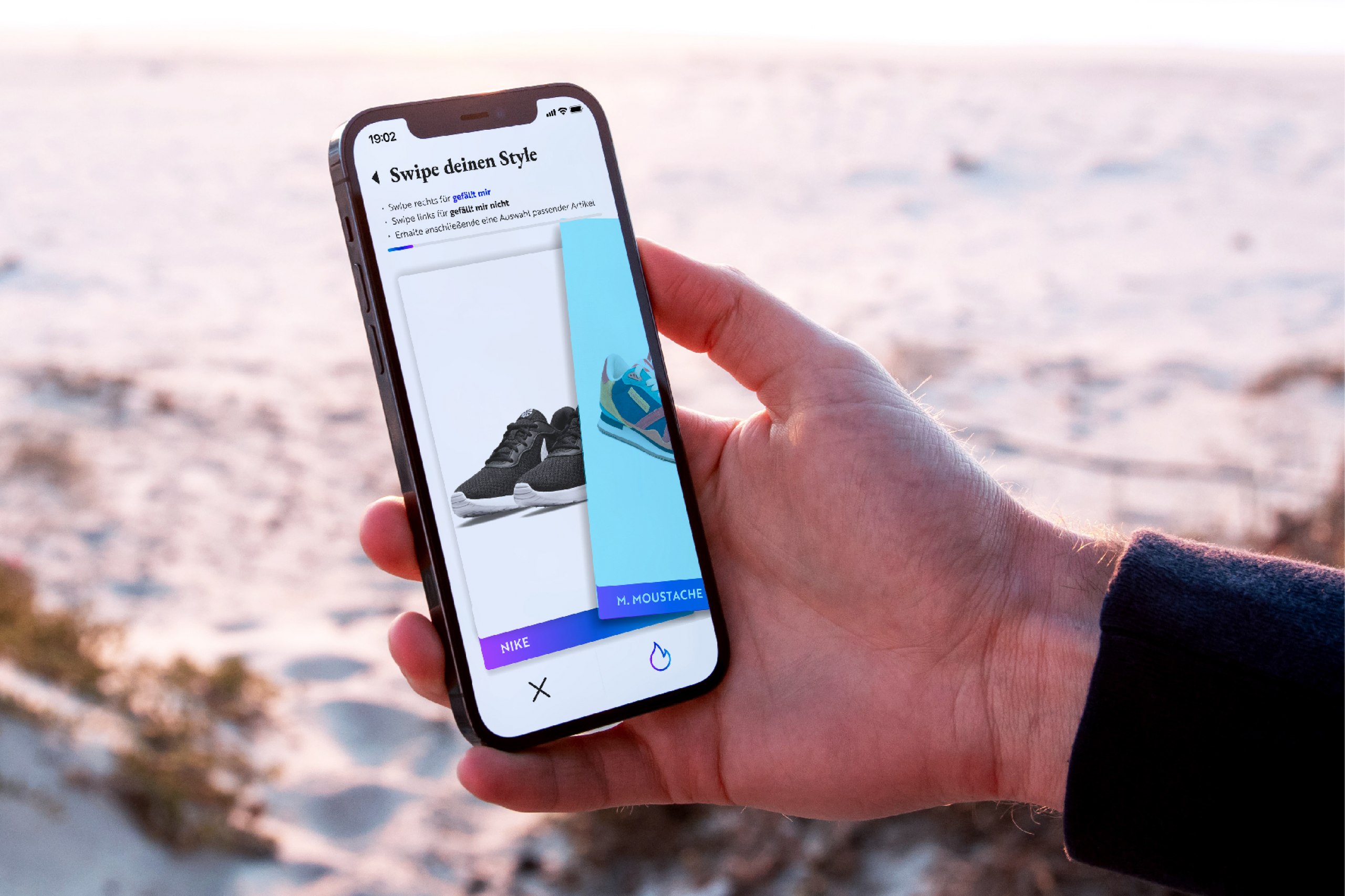 UI-Redesign einer "Phygital" eco-clothing app