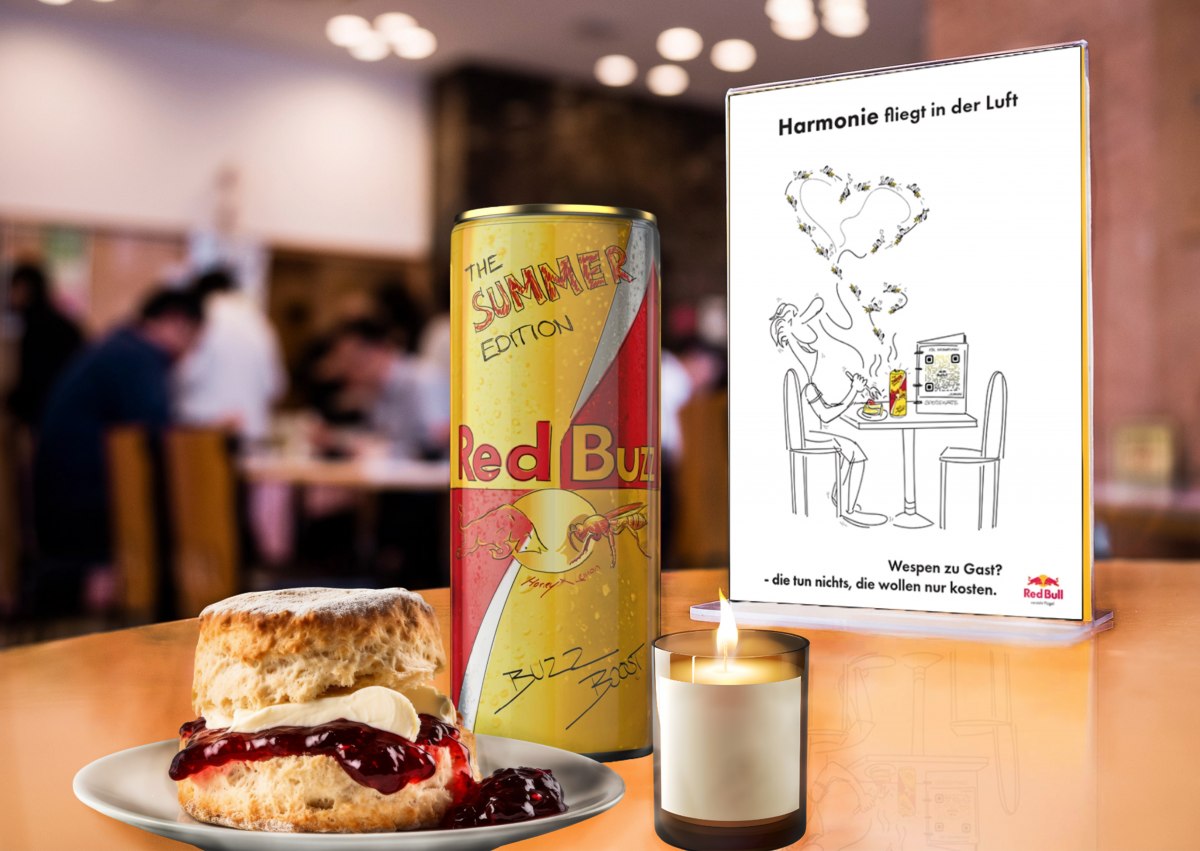 Eine Sommer-Kampagne von Red Bull zur Aufklärung über Wespen mit dem Ziel der Angstprävention