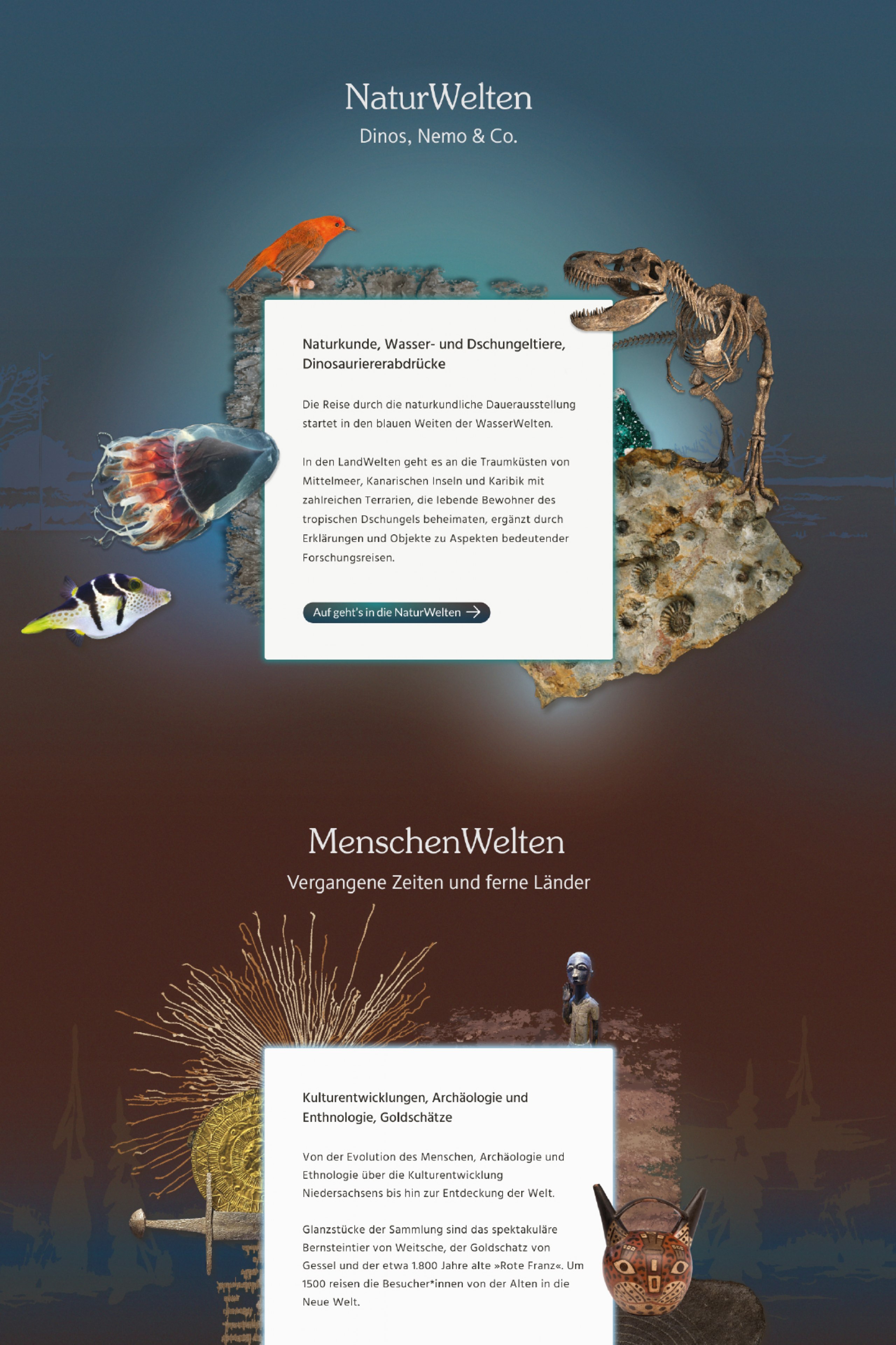 Integration musealer Atmosphären und analoger Farbsprache in den digitalen Bereich