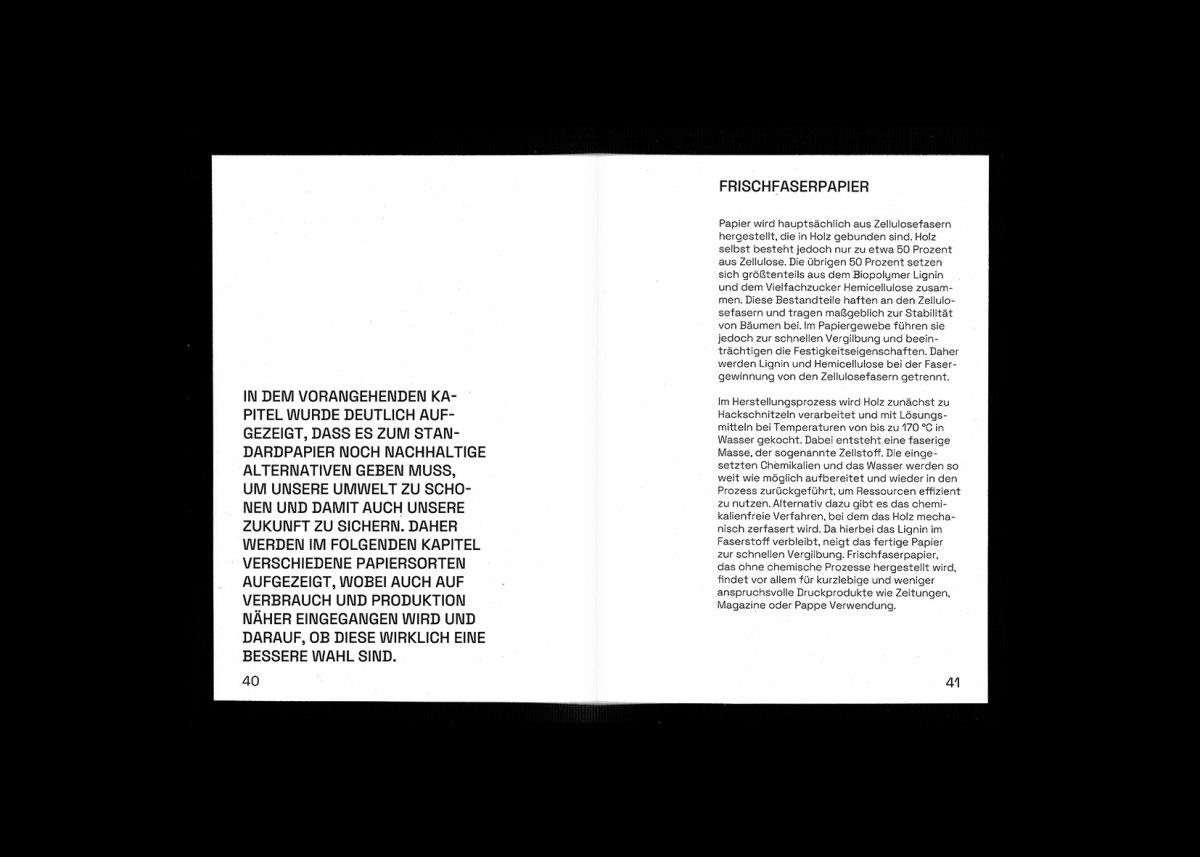 Gestaltung eines Buches über Papier, Papieralternativen und wie nachhaltig diese wirklich sind