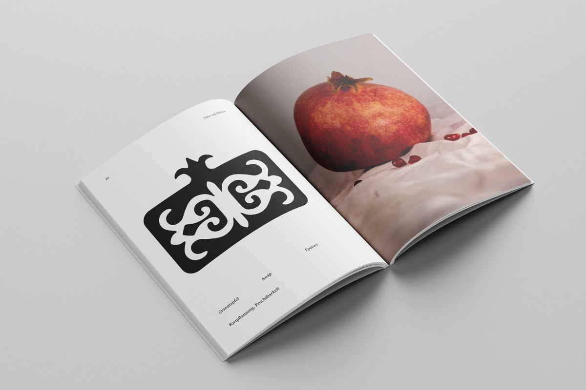 Ein Buch über kirgisische Ornamente und traditioneller Kleidung