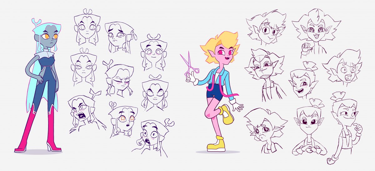 Konzeption eines Science Fiction Cartoons mit Fokus auf Character Design und Visual Development