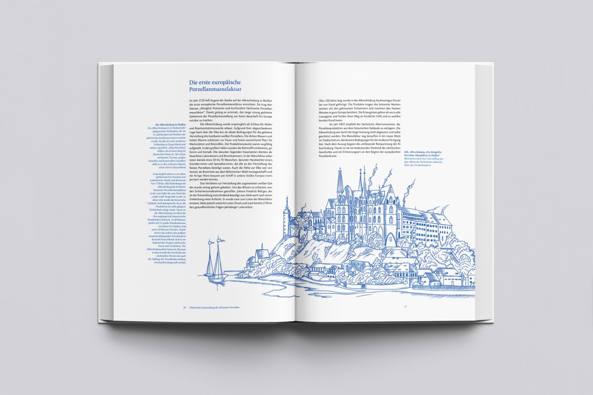 Konzeption und Gestaltung eines Buches über die Handwerkskunst des Meissener Porzellans