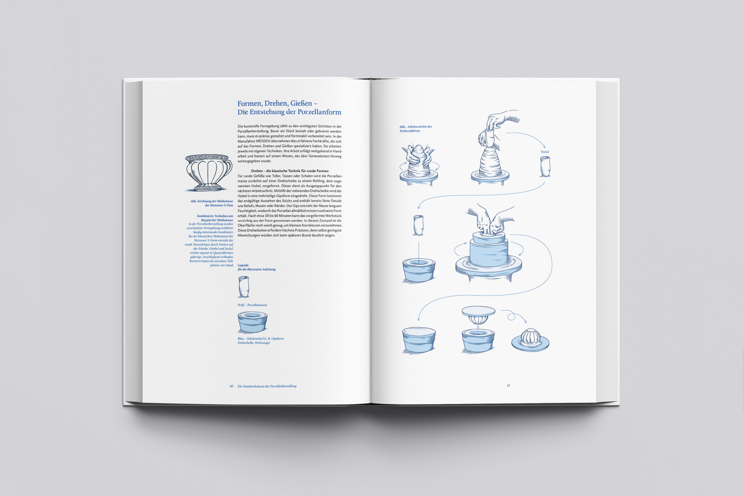 Konzeption und Gestaltung eines Buches über die Handwerkskunst des Meissener Porzellans