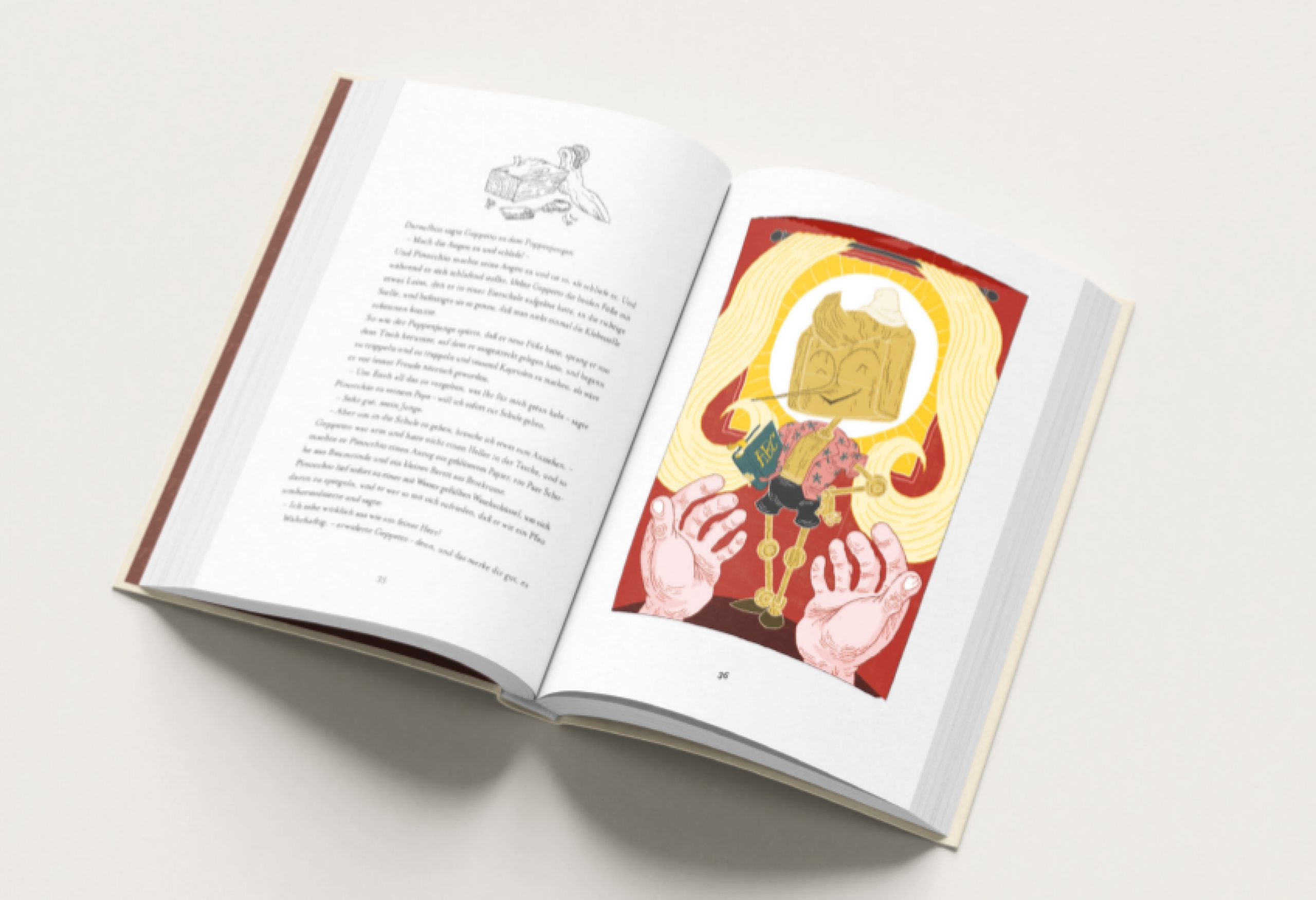 Buchgestaltung Carlo Collodis "Die Abenteuer des Pinocchio"