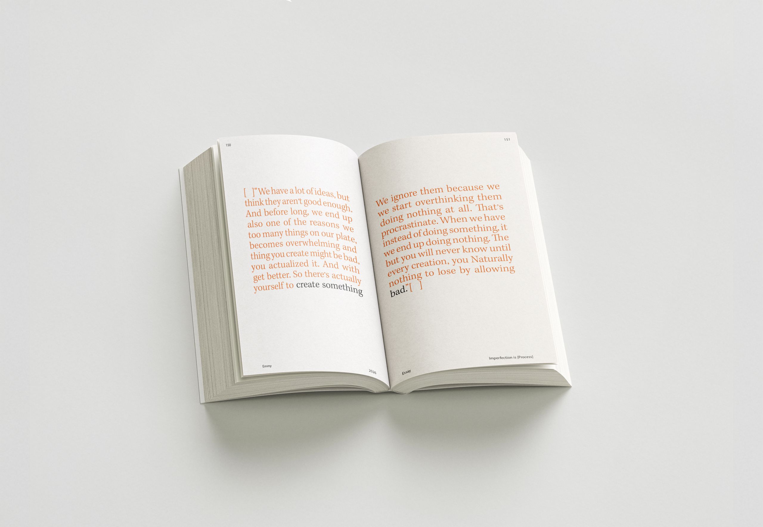 Eine Sammlung literarischer Texte und Illustrationen über Imperfection