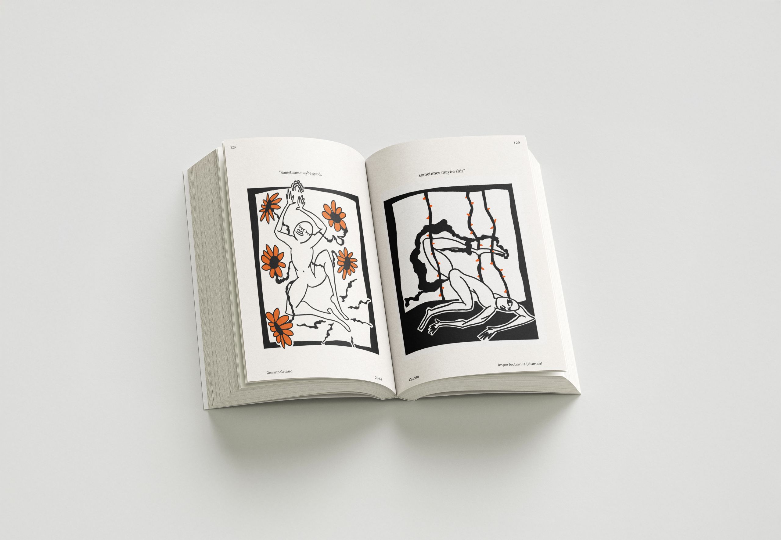 Eine Sammlung literarischer Texte und Illustrationen über Imperfection