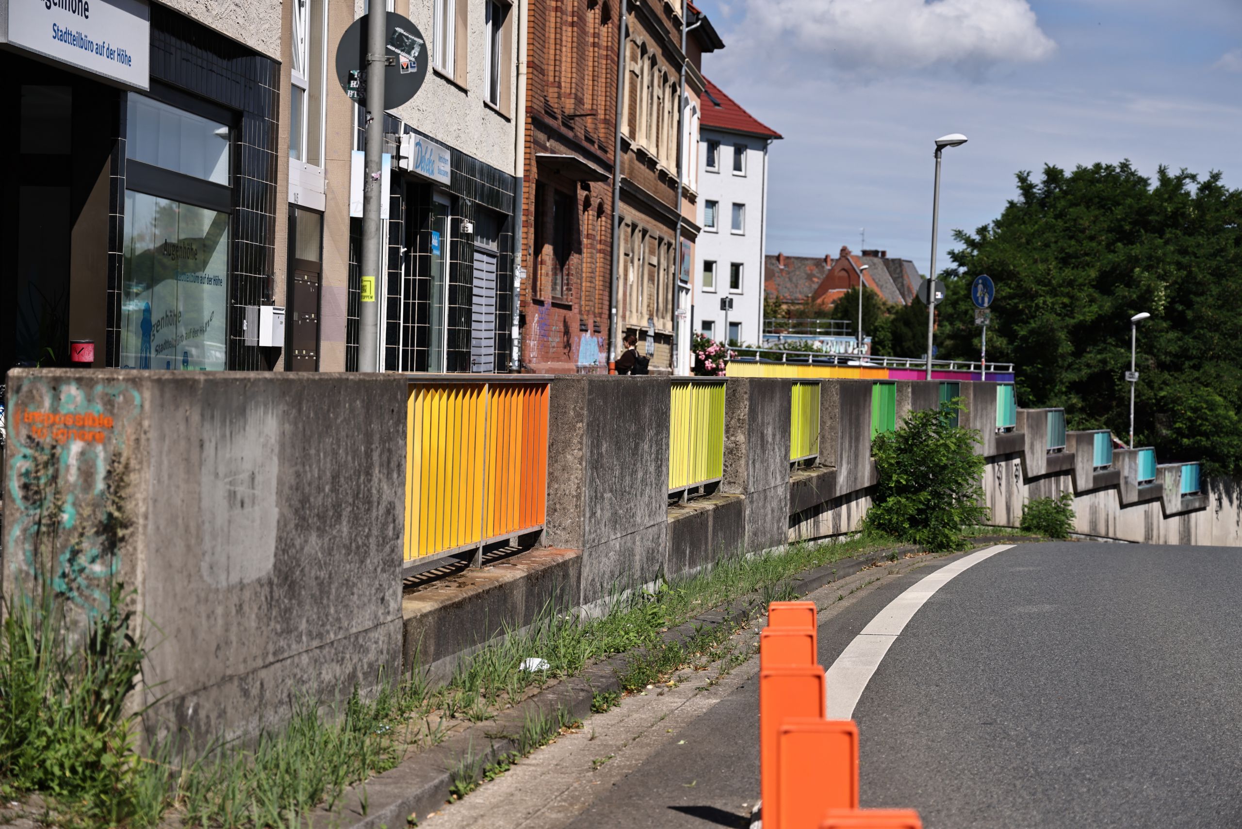 Eine Farbinstallation im öffentlichen Raum