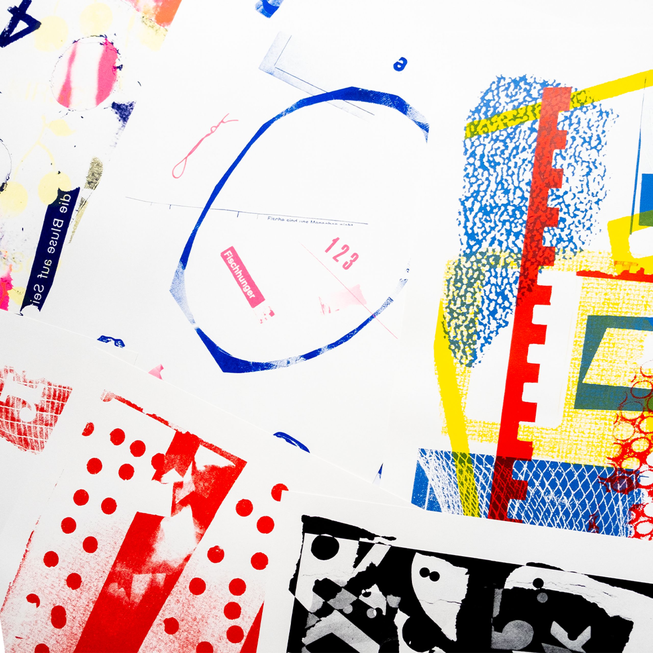 Interpretation dadaistischer Strategien in Form von experimenteller Druckgrafik