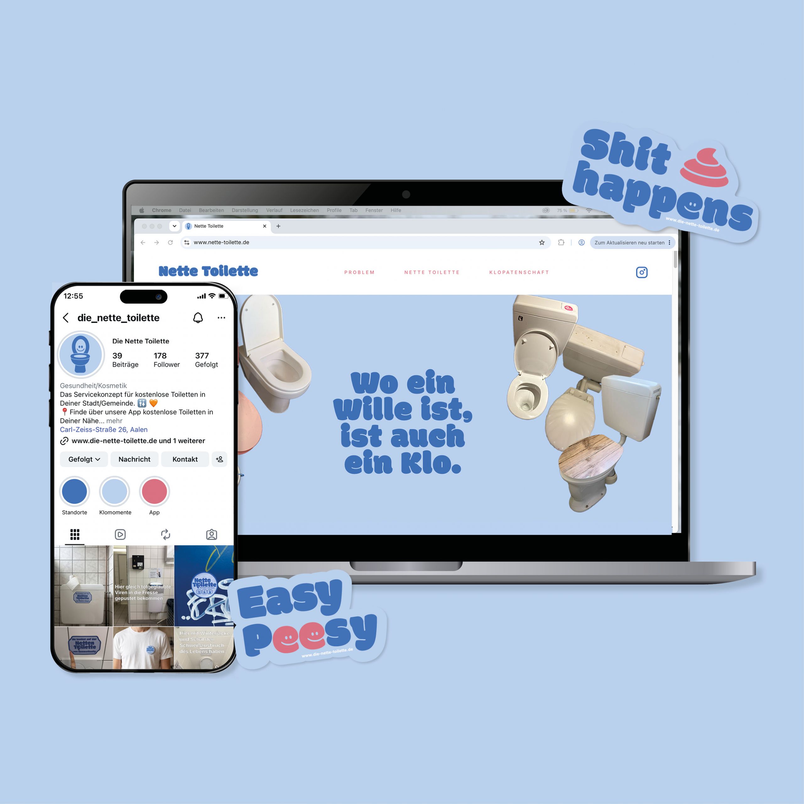 Kampagnenentwicklung für das Projekt „Nette Toilette“