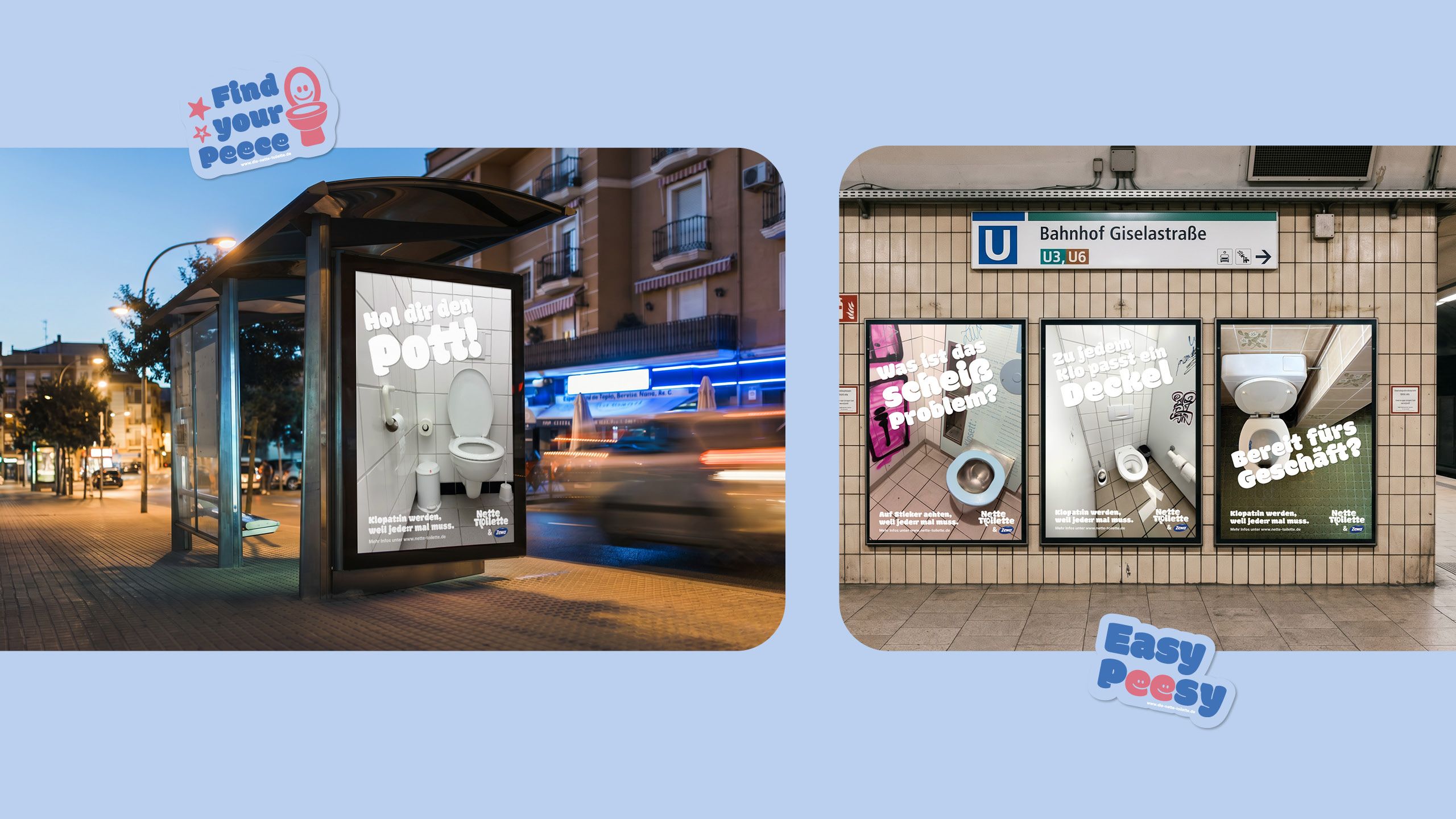 Kampagnenentwicklung für das Projekt „Nette Toilette“