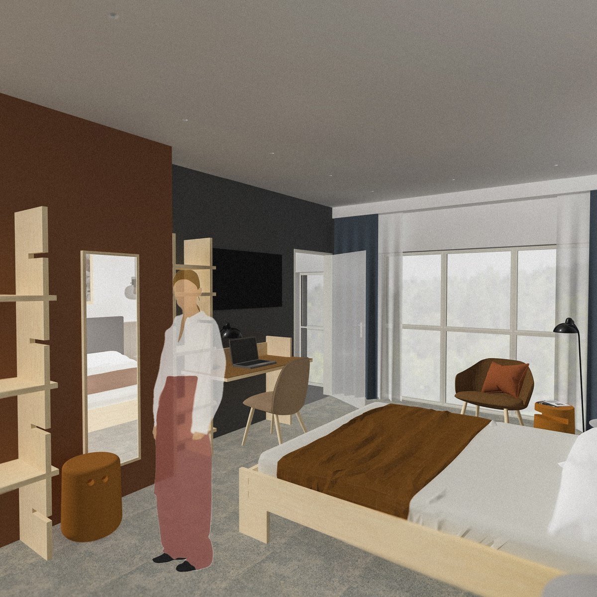 Entwurf eines Hotelzimmers in Anlehnung an Cradle-to-Cradle-Prinzipien